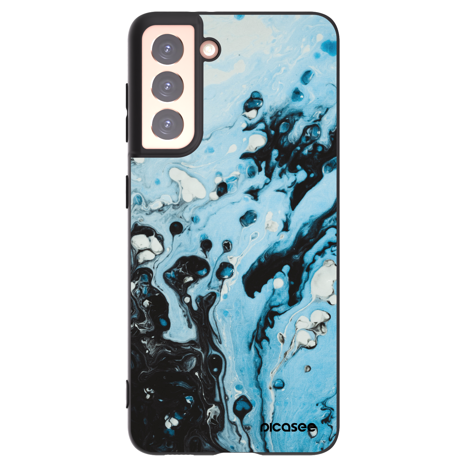 Picasee silikonski črni ovitek za Samsung Galaxy S21 5G G991B - Organic blue