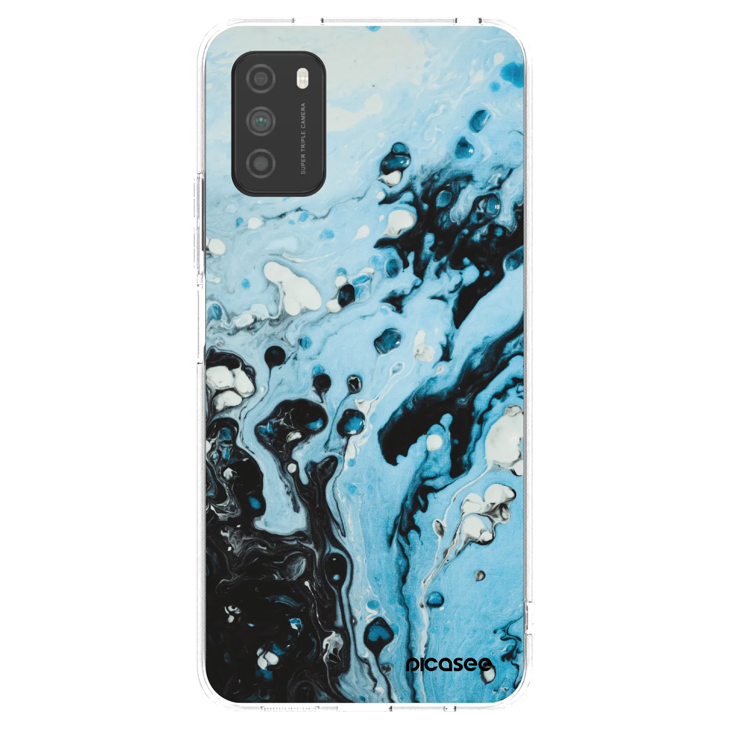 Picasee silikonski prozorni ovitek za Xiaomi Poco M3 - Organic blue