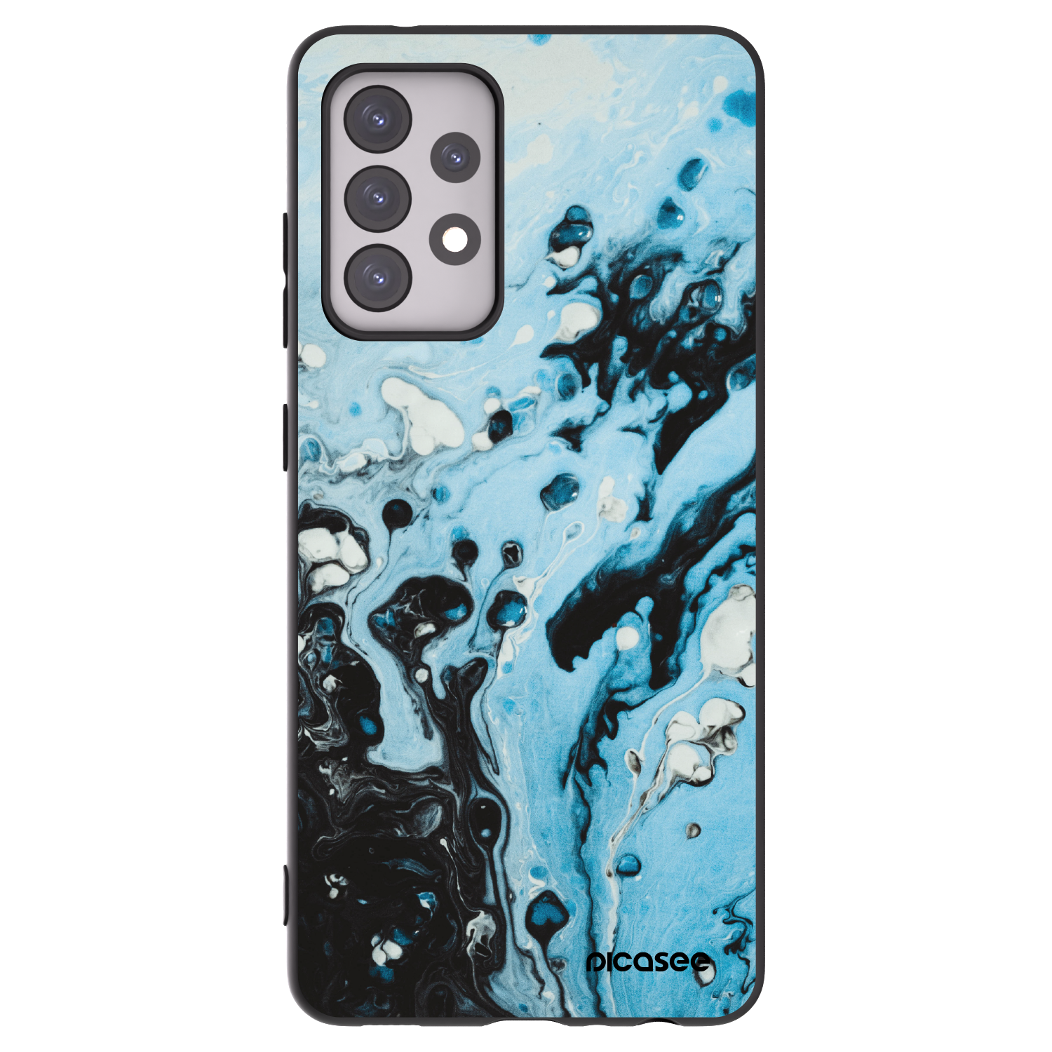Picasee silikonski črni ovitek za Samsung Galaxy A52 5G A525F - Organic blue