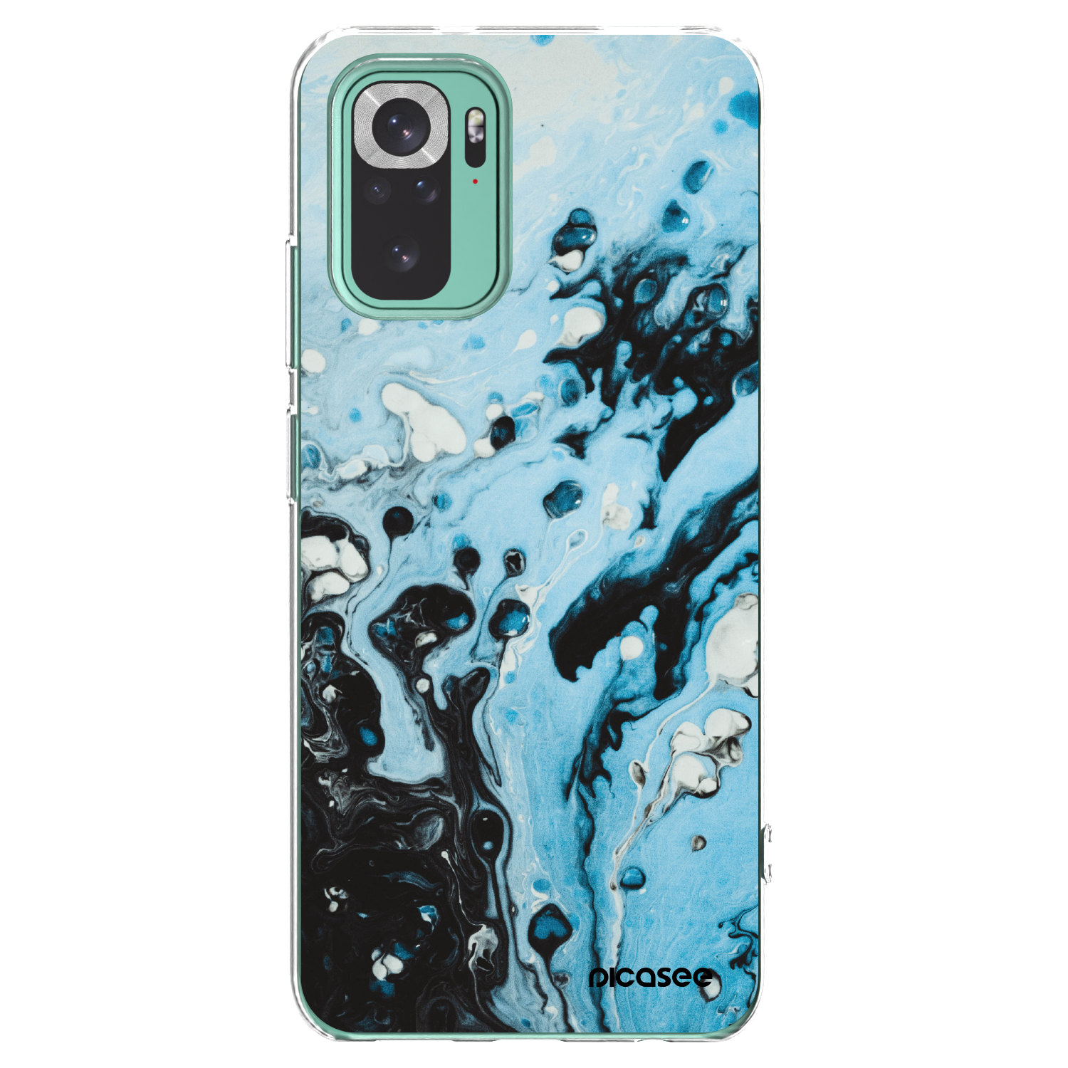 Picasee silikonski prozorni ovitek za Xiaomi Redmi Note 10 Pro - Organic blue