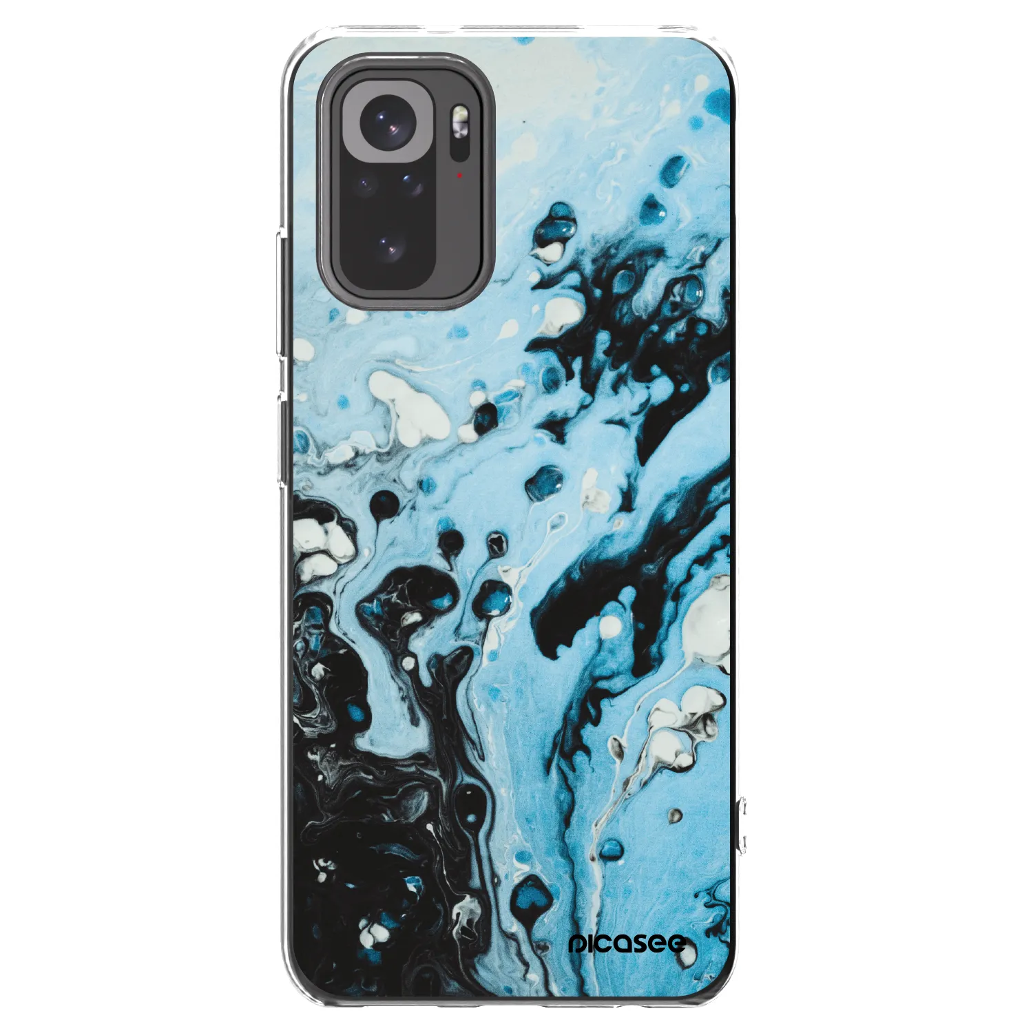 Picasee silikonski prozorni ovitek za Xiaomi Redmi Note 10S - Organic blue