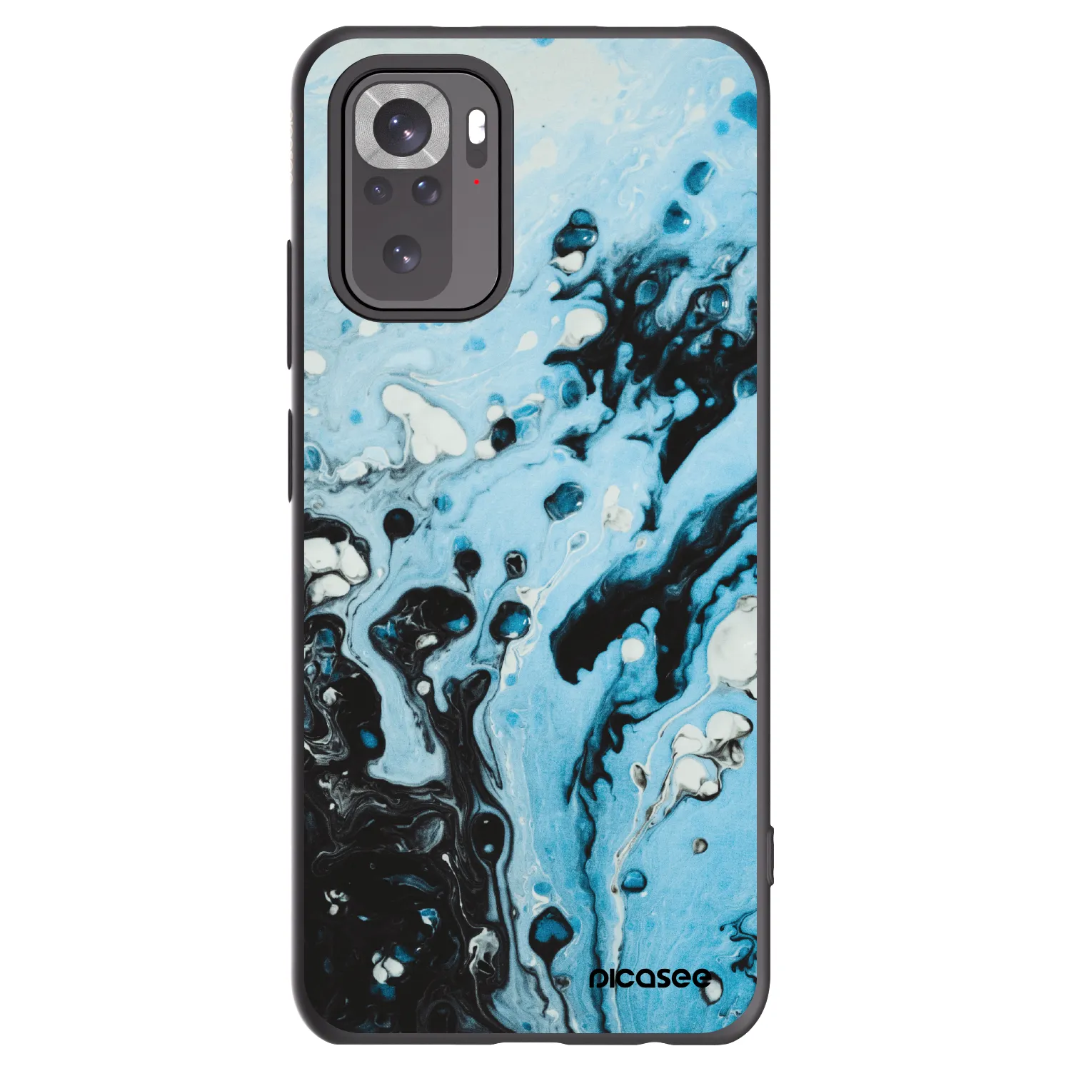 Picasee silikonski črni ovitek za Xiaomi Redmi Note 10S - Organic blue