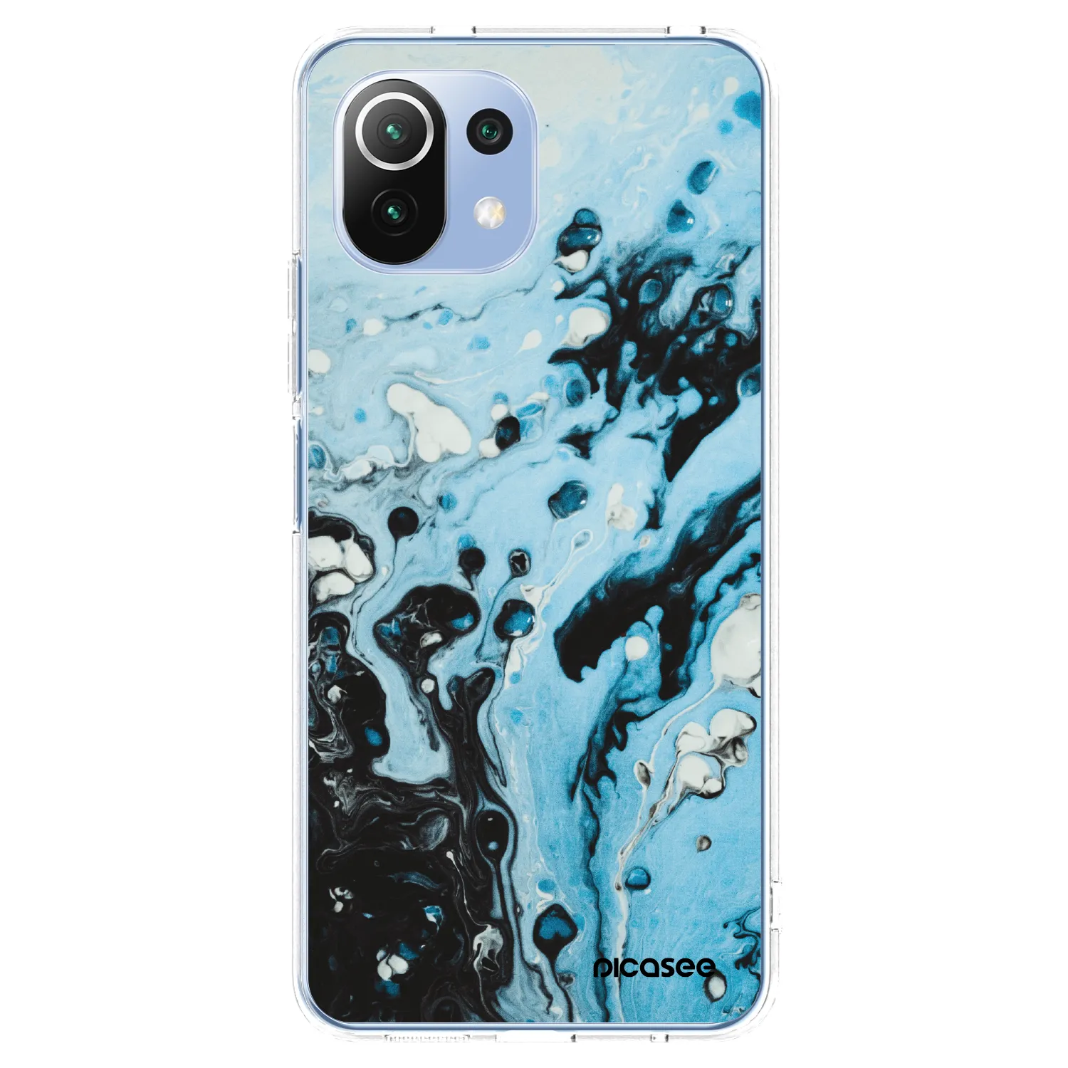 Picasee silikonski prozorni ovitek za Xiaomi Mi 11 Lite - Organic blue