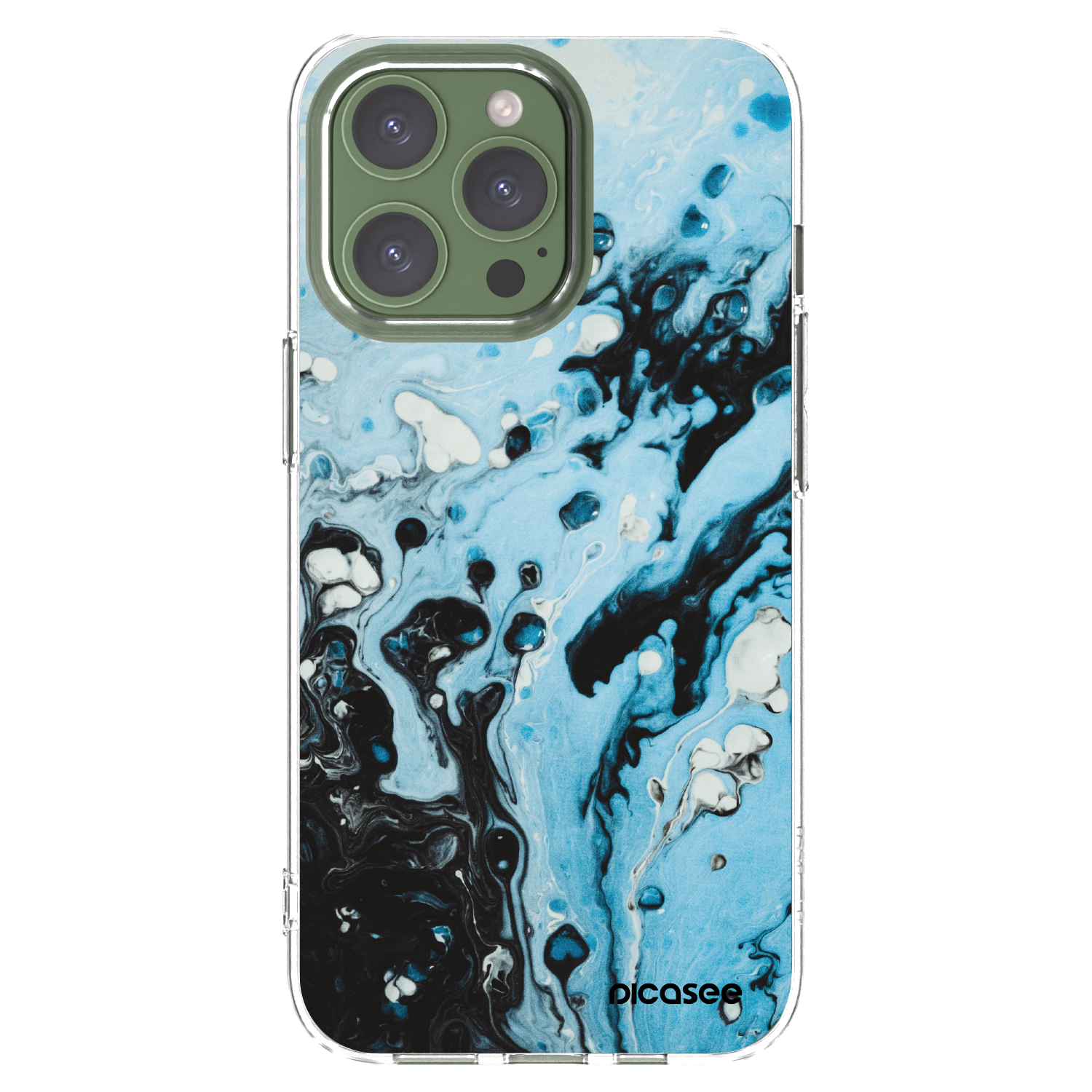 Picasee silikonski prozorni ovitek za Apple iPhone 13 Pro - Organic blue