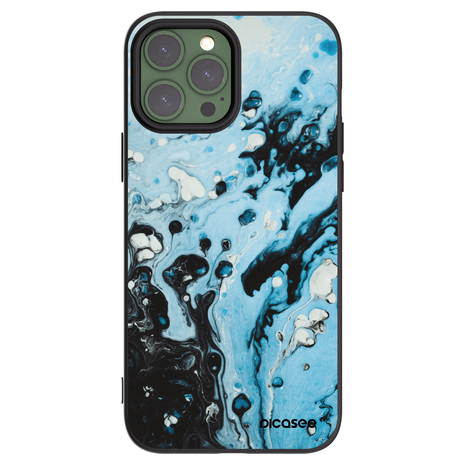 Picasee silikonski črni ovitek za Apple iPhone 13 Pro Max - Organic blue