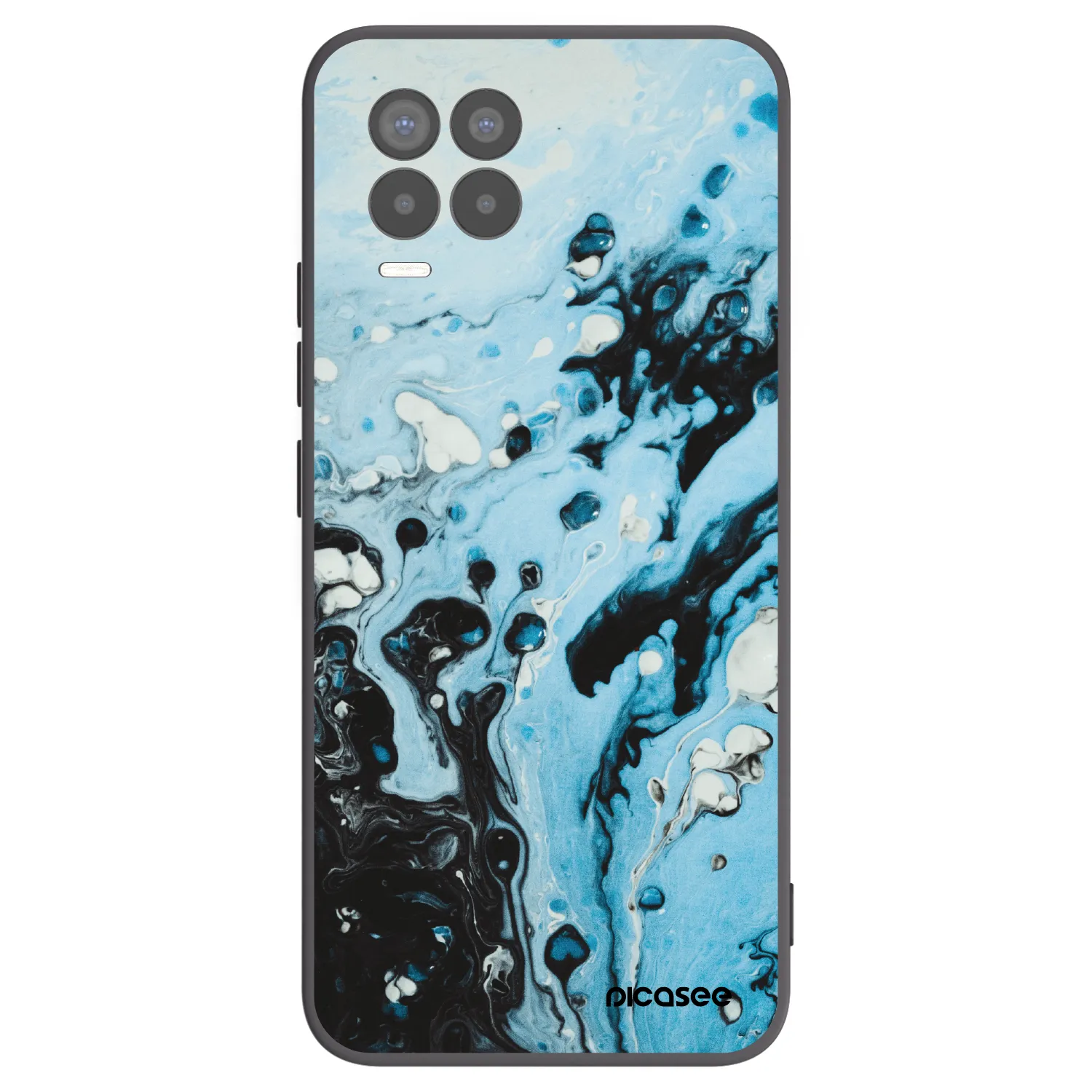 Picasee silikonski črni ovitek za Realme 8 Pro - Organic blue