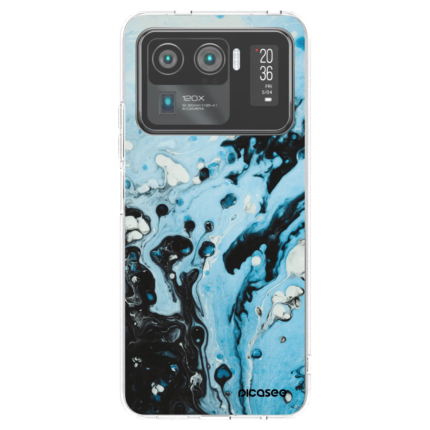 Picasee silikonski prozorni ovitek za Xiaomi Mi 11 Ultra - Organic blue