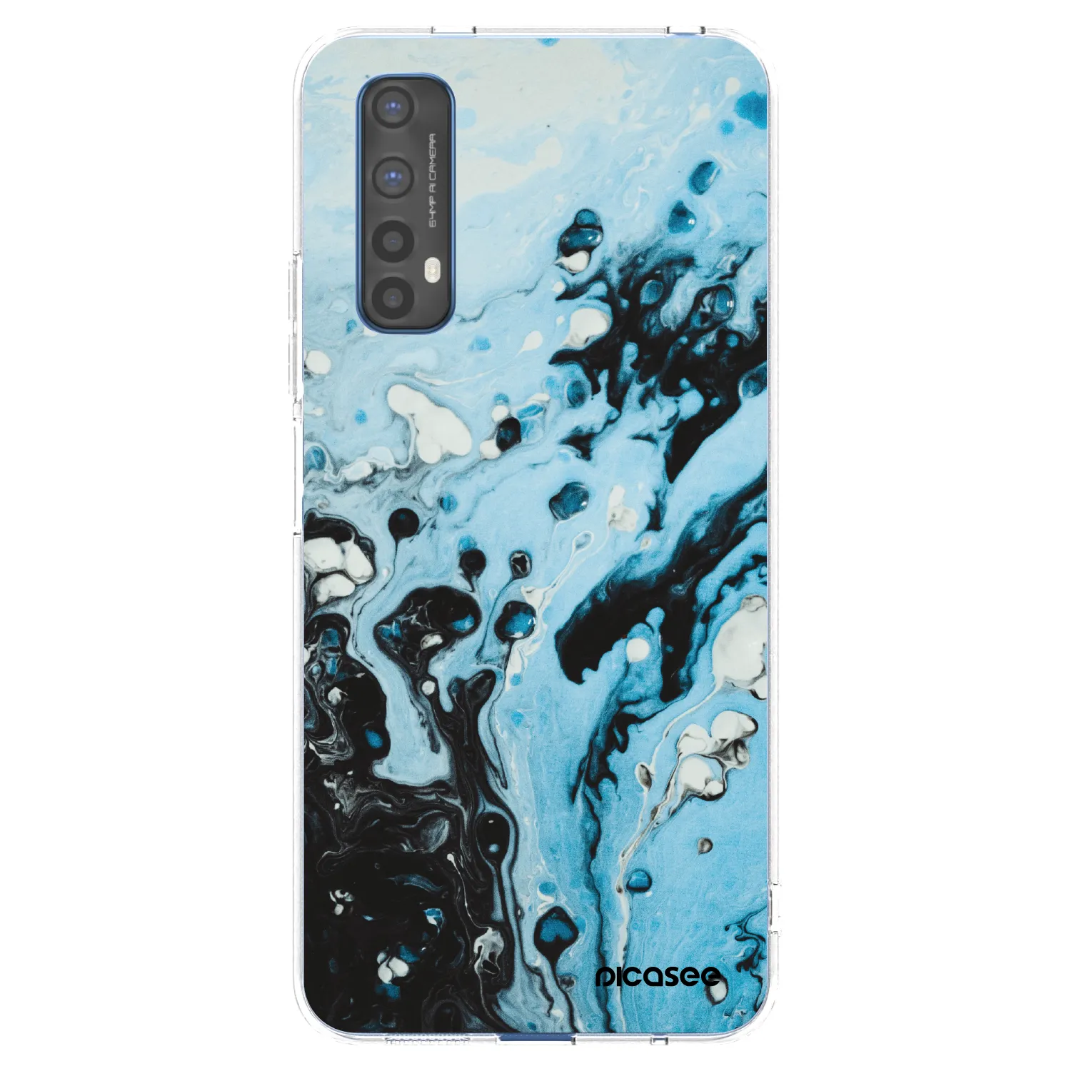 Picasee silikonski prozorni ovitek za Realme 7 - Organic blue