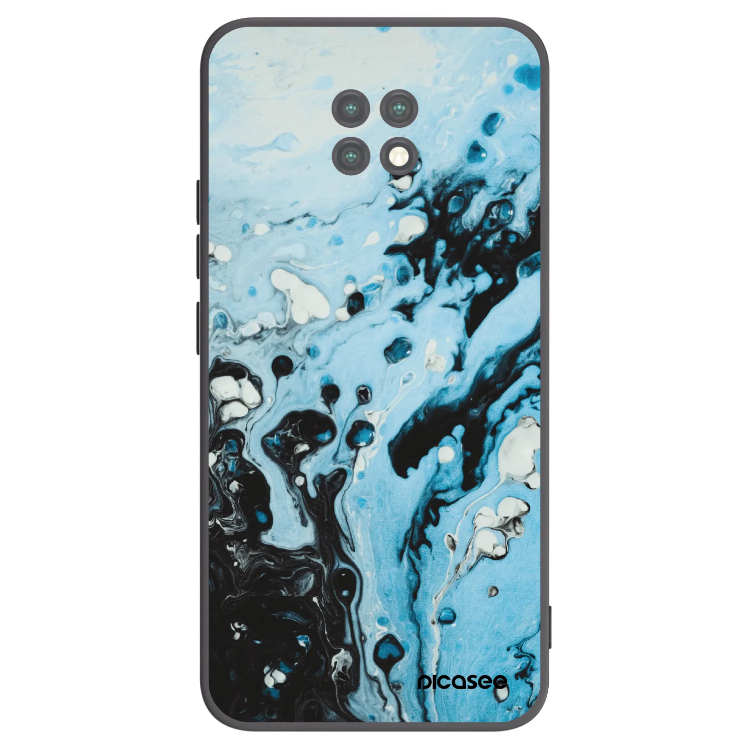 Picasee silikonski črni ovitek za Xiaomi Redmi Note 9T - Organic blue