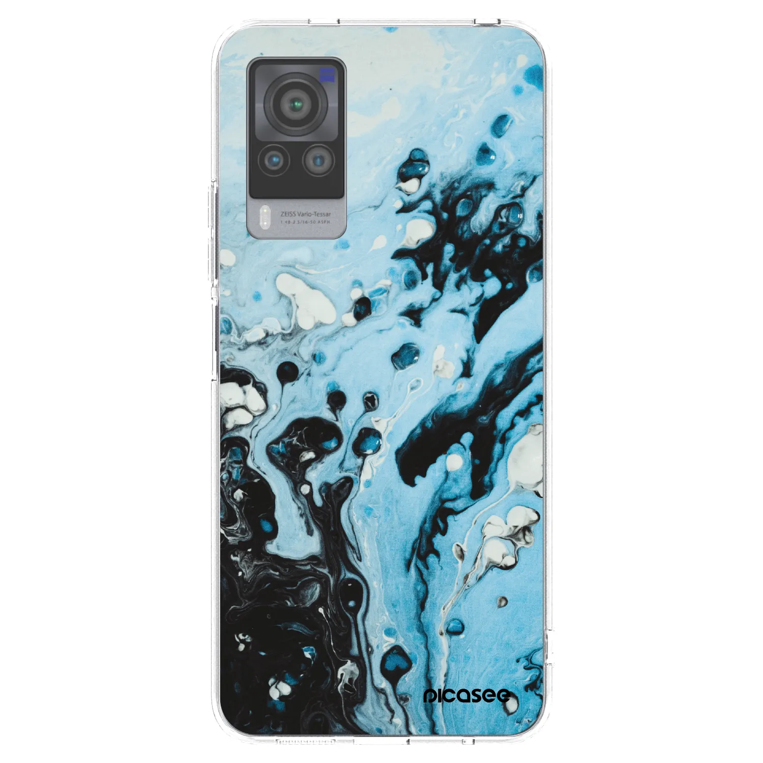 Picasee silikonski prozorni ovitek za Vivo X60 Pro 5G - Organic blue