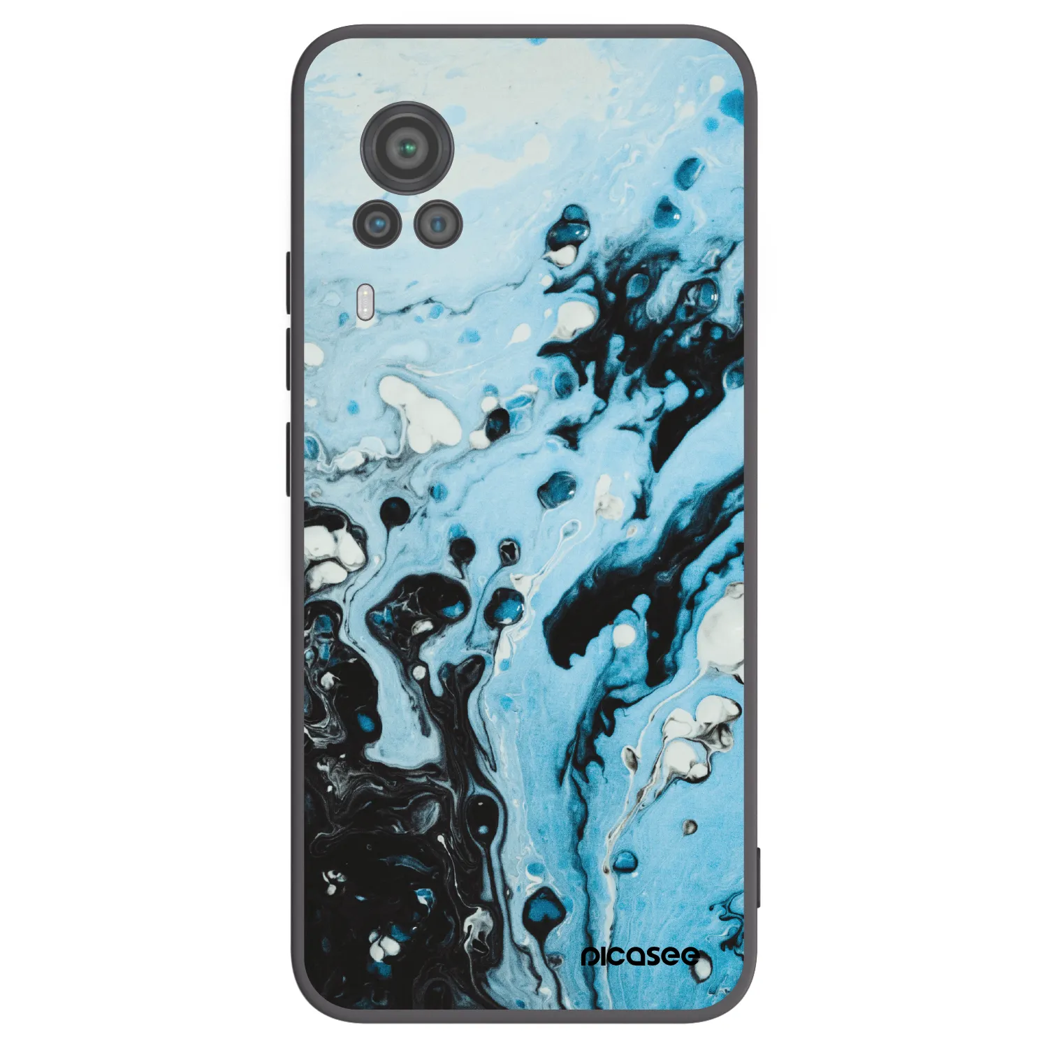 Picasee silikonski črni ovitek za Vivo X60 Pro 5G - Organic blue