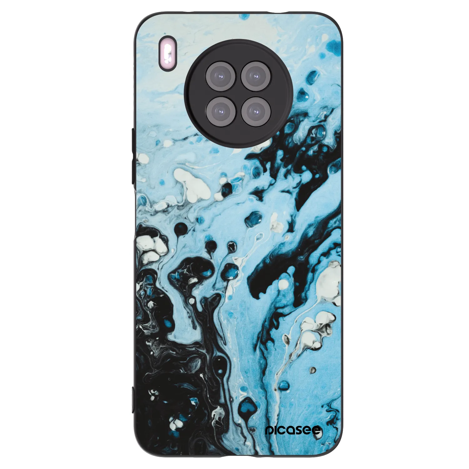 Picasee silikonski črni ovitek za Huawei Nova 8i - Organic blue