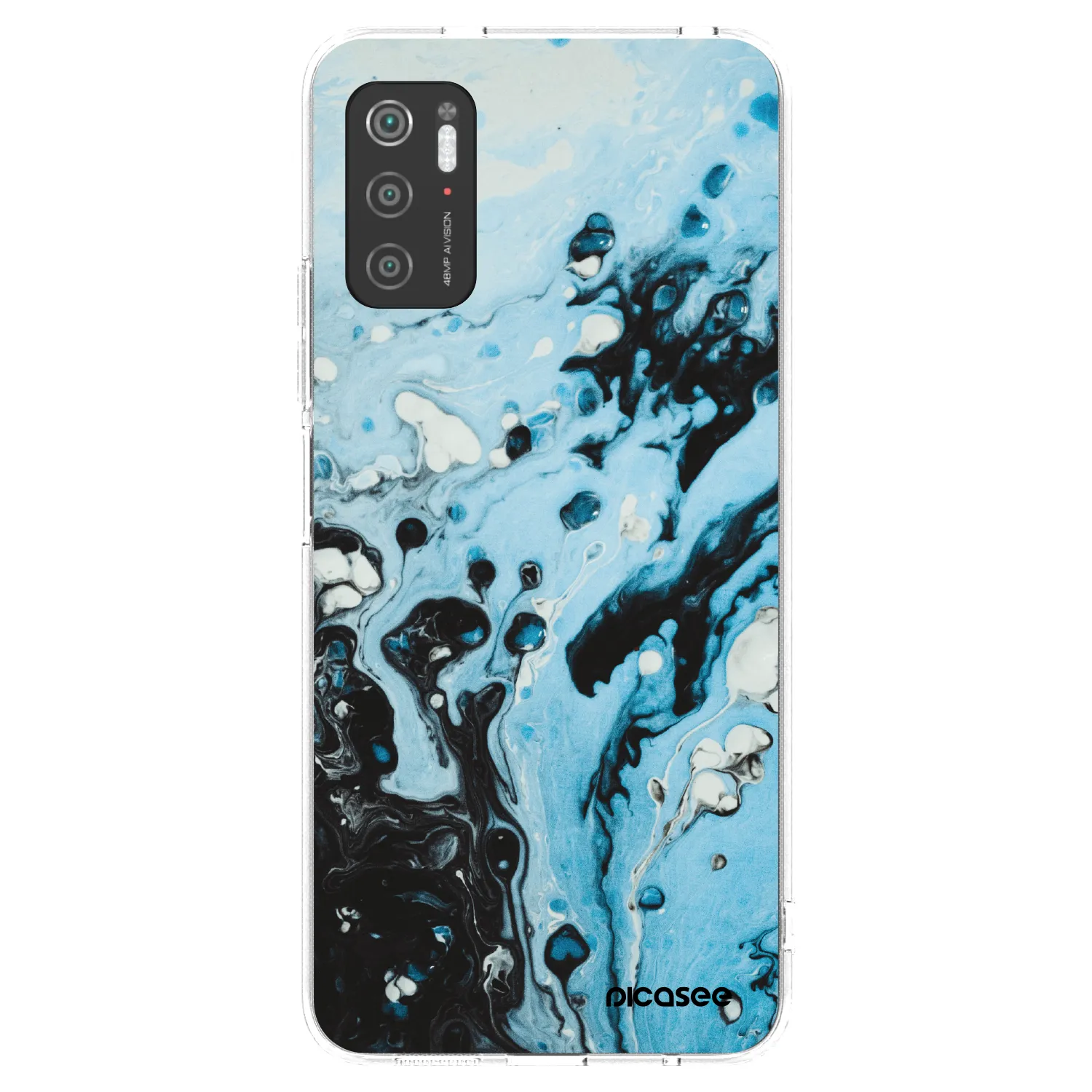 Picasee silikonski prozorni ovitek za Xiaomi Poco M3 Pro 5G - Organic blue