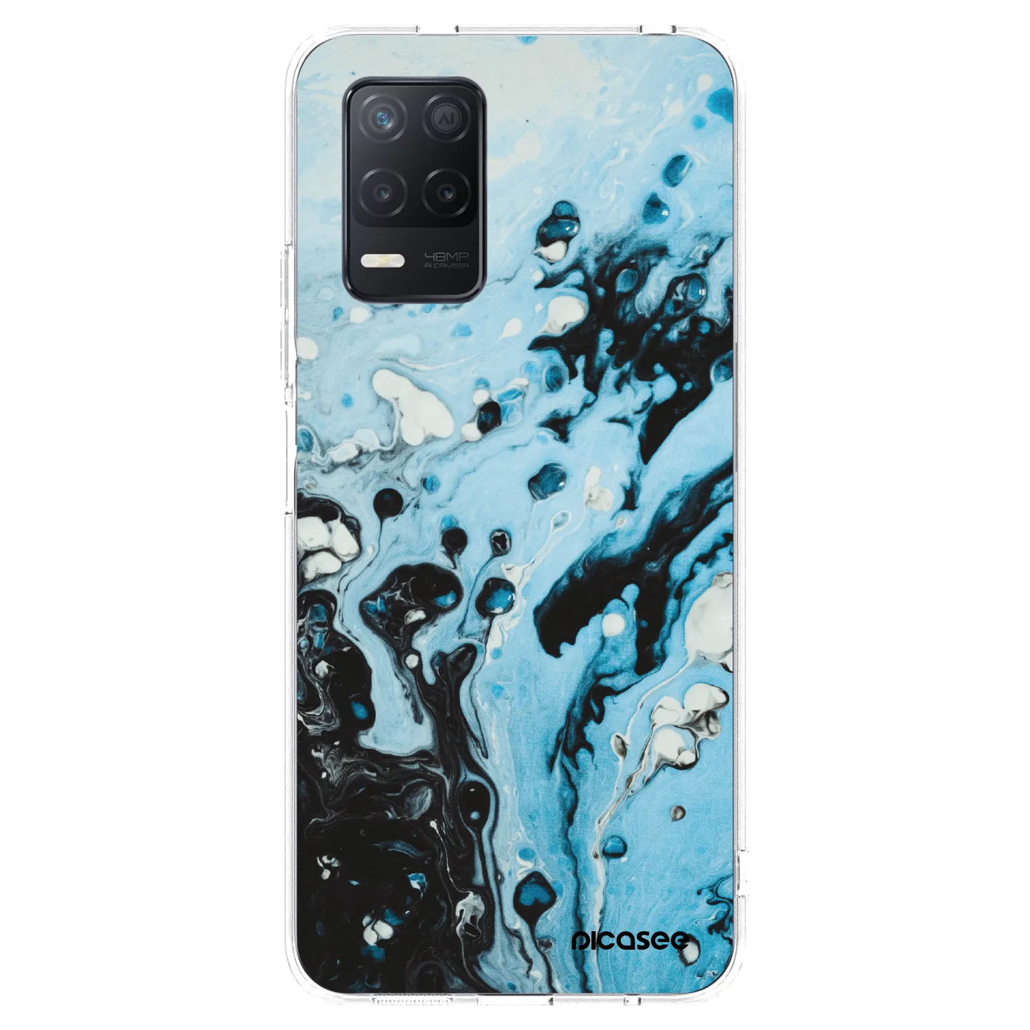 Picasee silikonski prozorni ovitek za Realme 8 5G - Organic blue