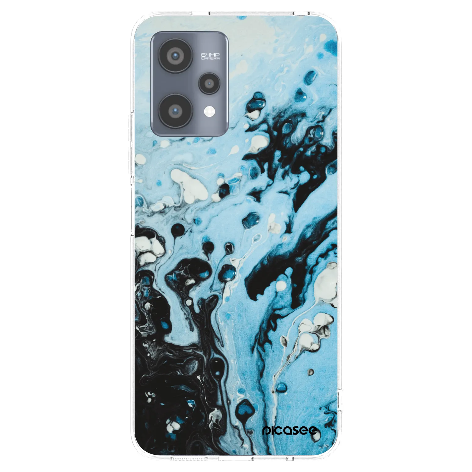 Picasee silikonski prozorni ovitek za Realme 9 Pro 5G - Organic blue