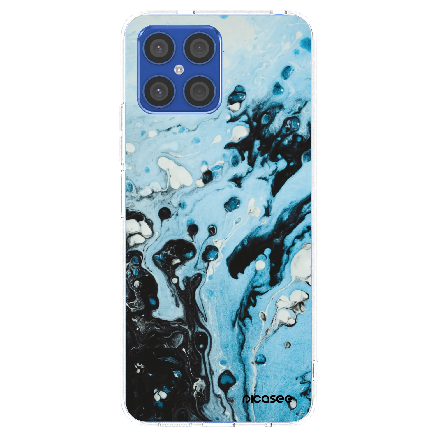 Picasee silikonski prozorni ovitek za Honor X8 4G - Organic blue