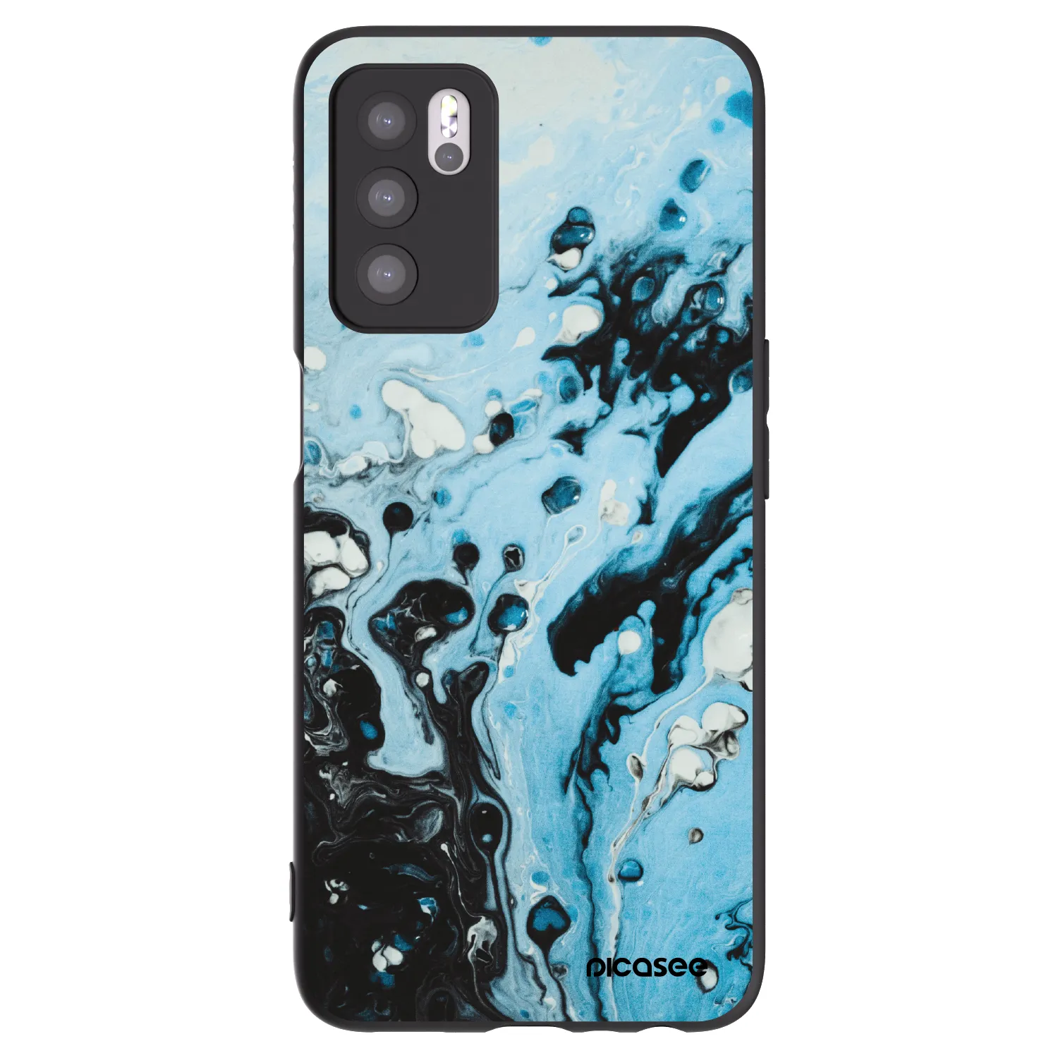 Picasee silikonski črni ovitek za OPPO A16s - Organic blue