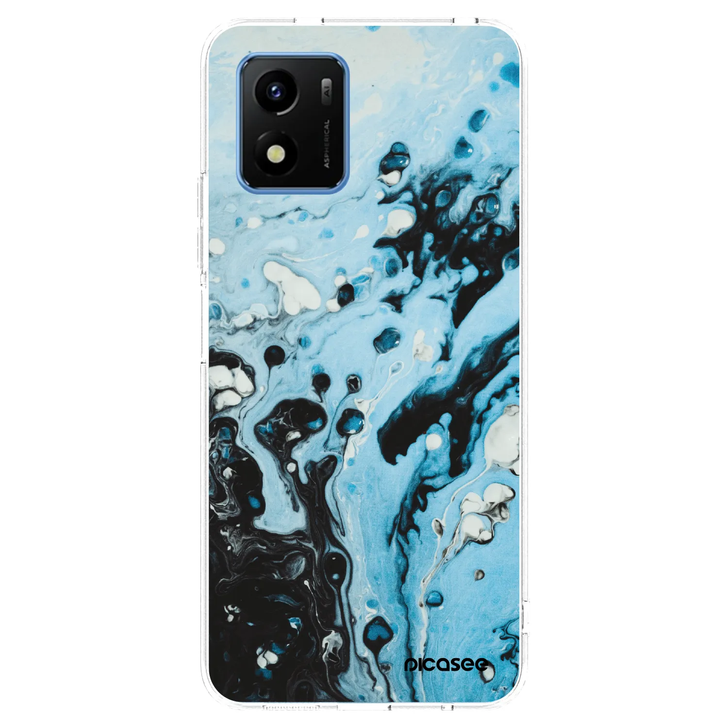 Picasee silikonski prozorni ovitek za Vivo Y01 - Organic blue