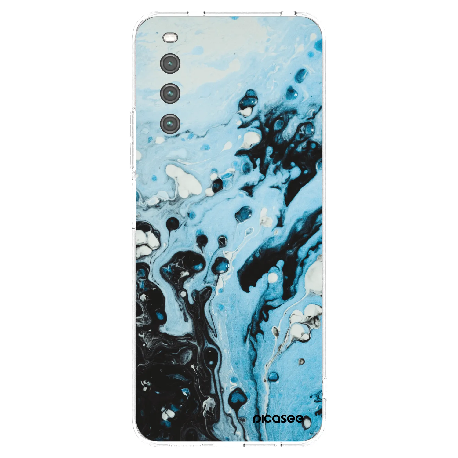 Picasee silikonski prozorni ovitek za Sony Xperia 10 IV 5G - Organic blue