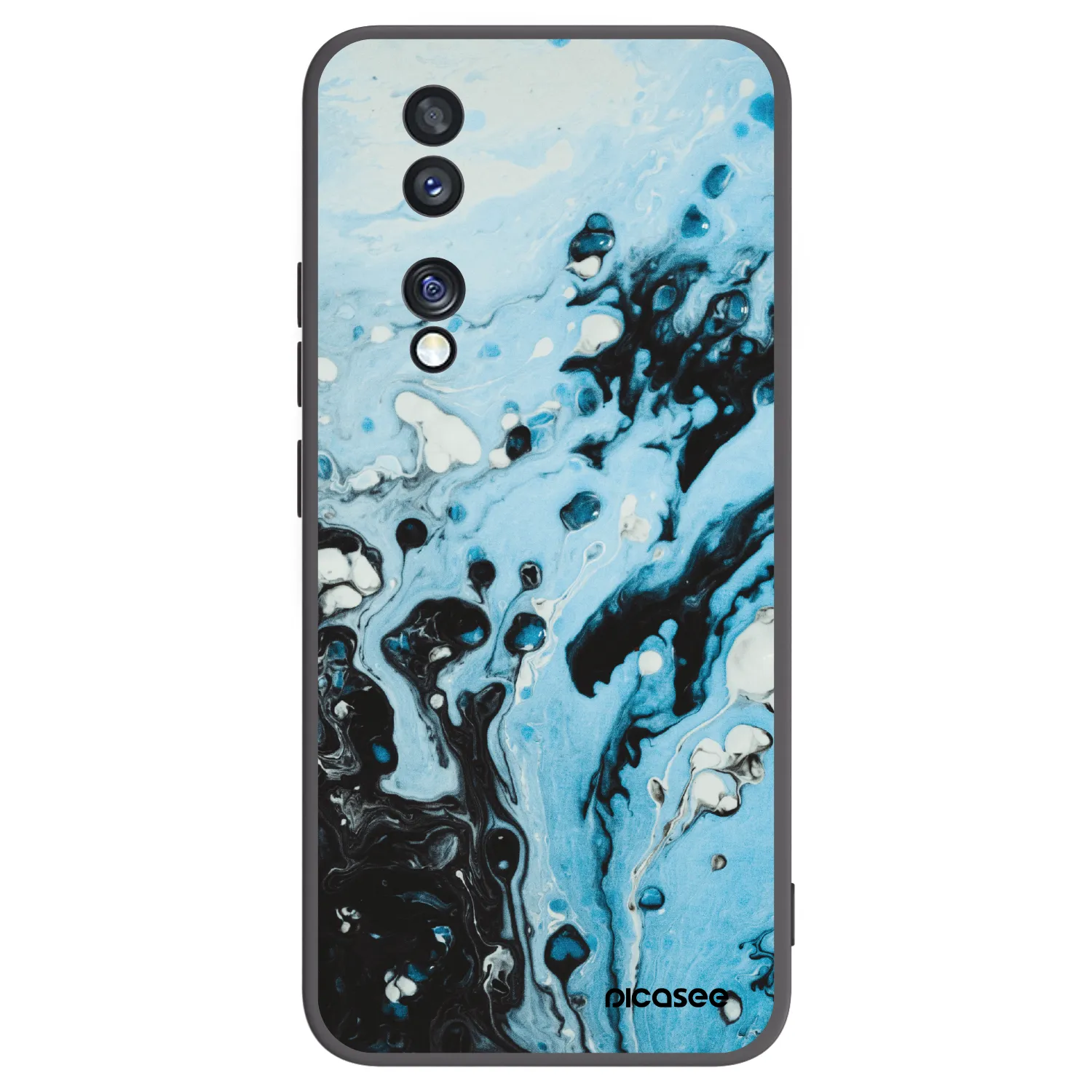 Picasee silikonski črni ovitek za Honor 70 - Organic blue