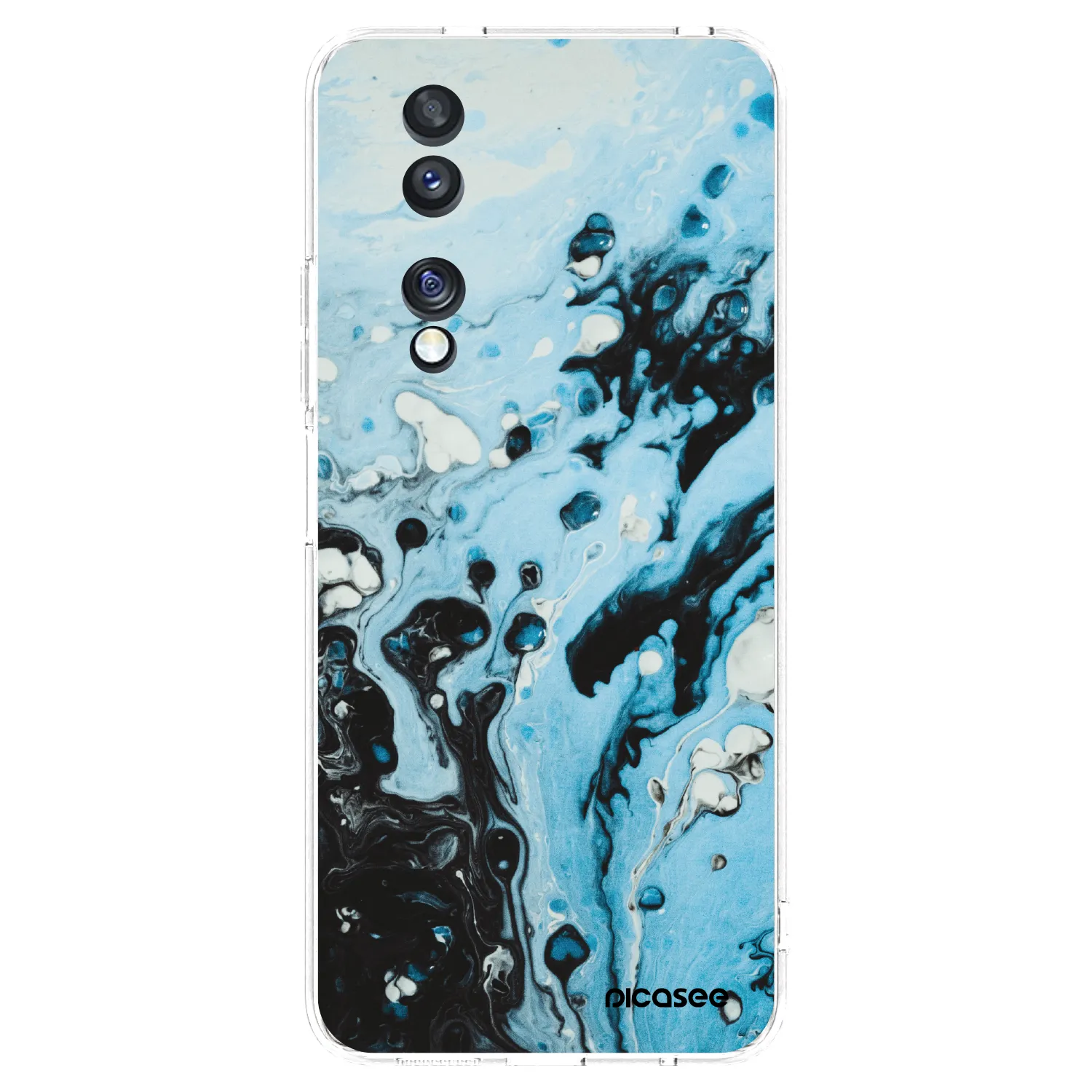 Picasee silikonski prozorni ovitek za Honor 70 - Organic blue