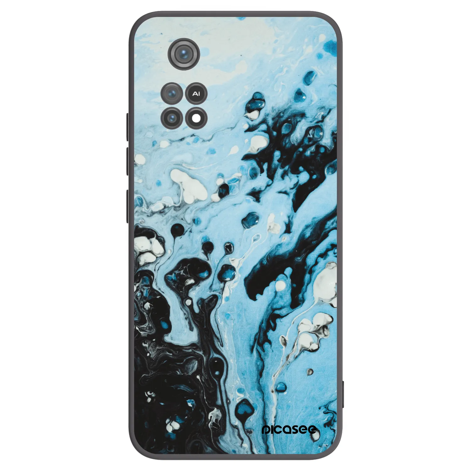 Picasee silikonski črni ovitek za Xiaomi Poco M4 Pro - Organic blue
