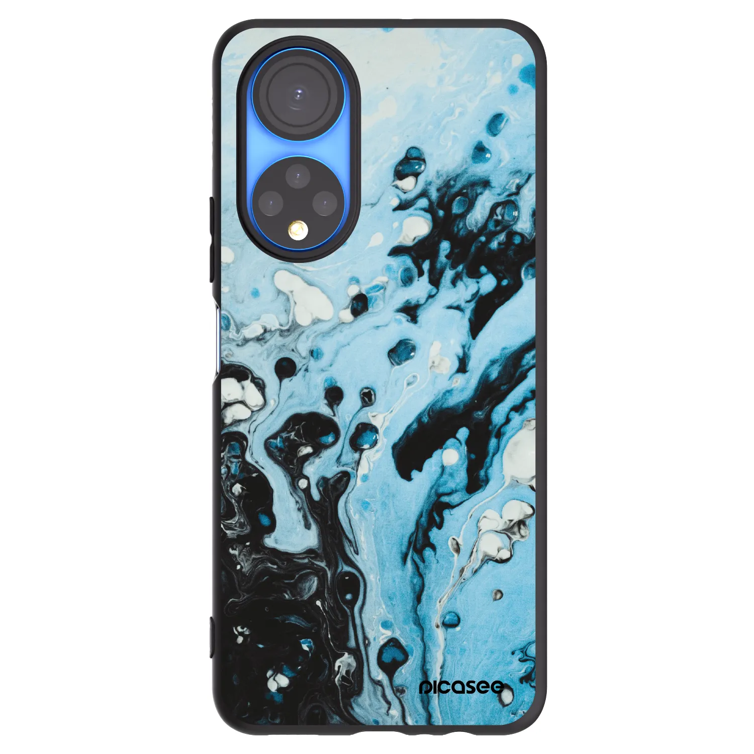 Picasee silikonski črni ovitek za Honor X7 - Organic blue
