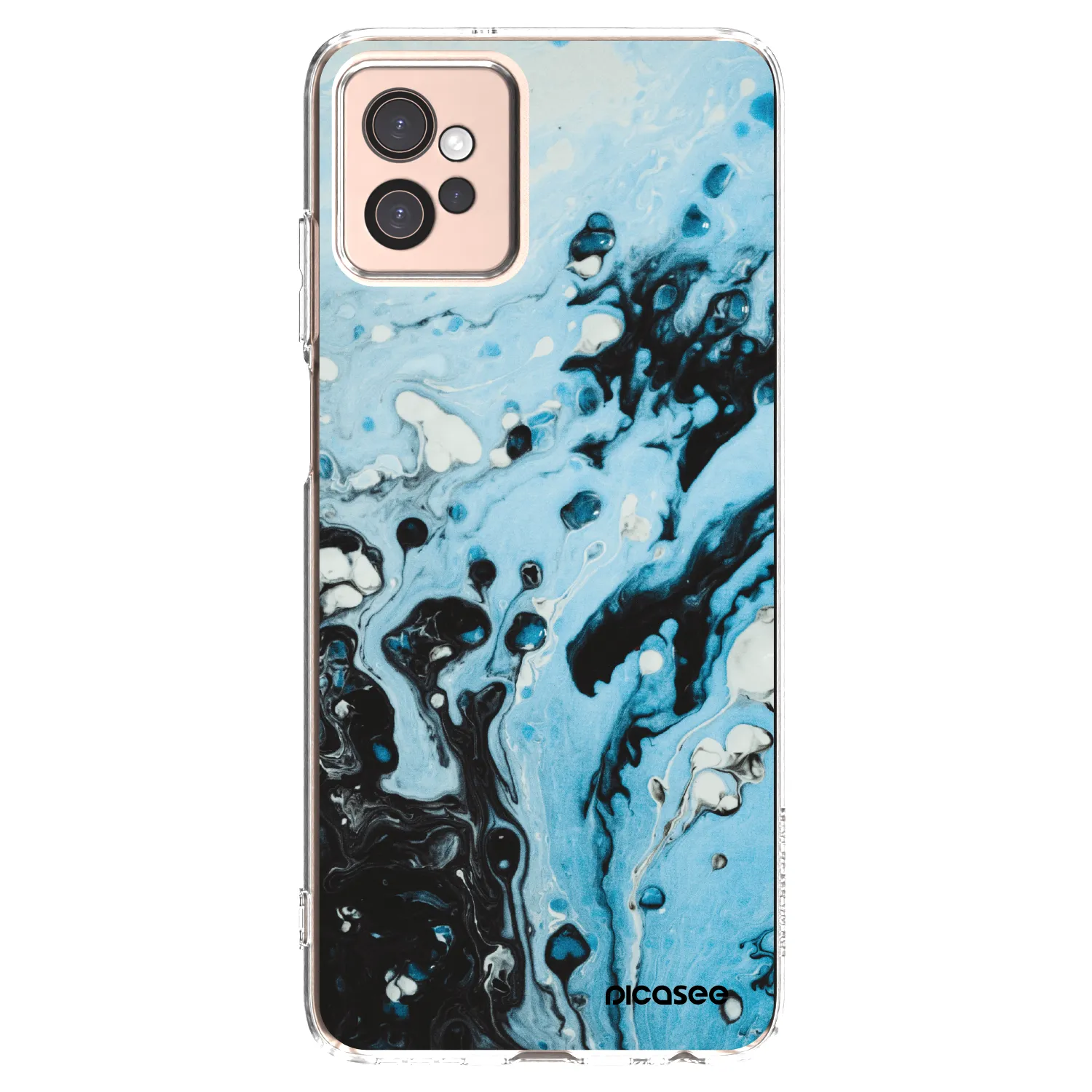 Picasee silikonski prozorni ovitek za Motorola Moto G32 - Organic blue