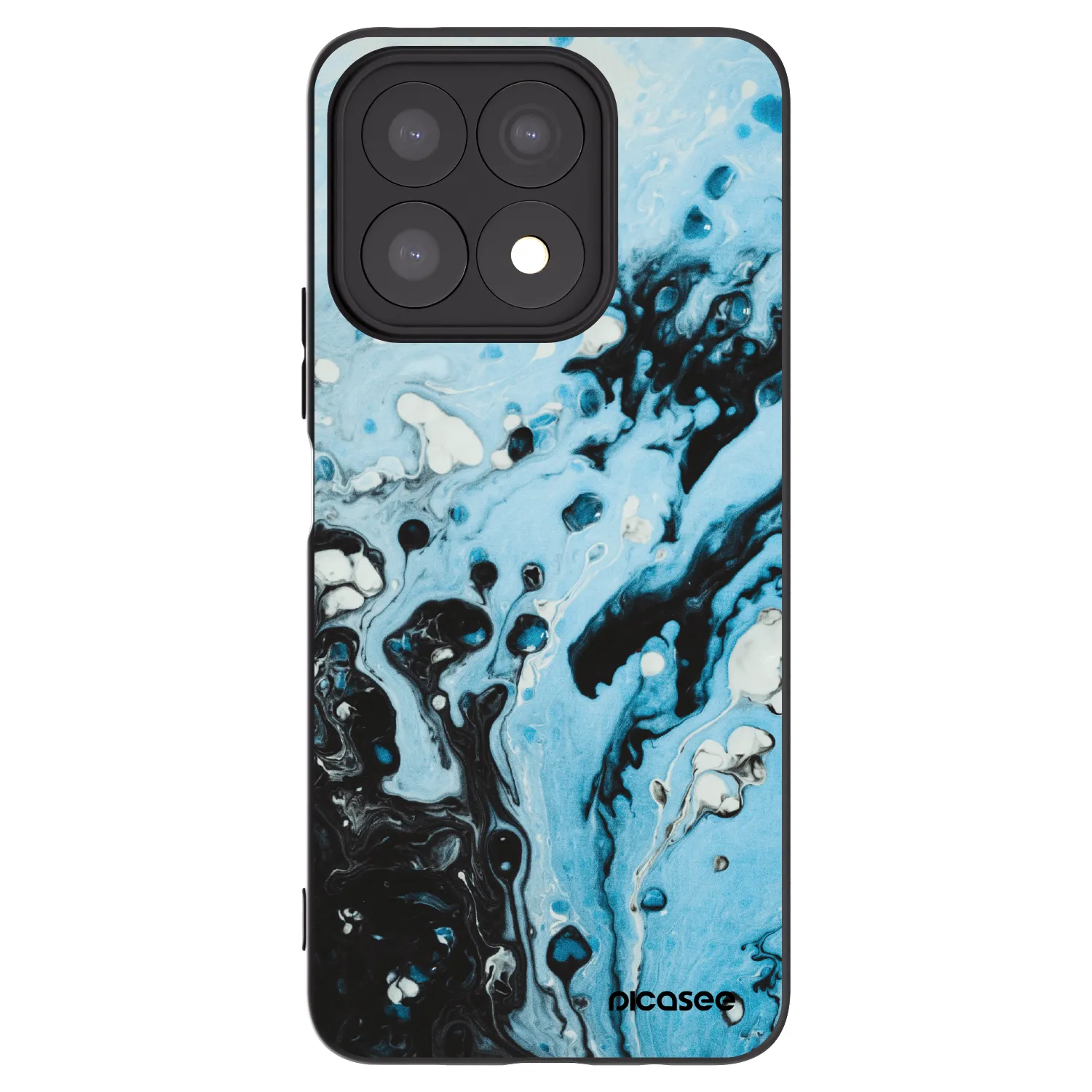 Picasee silikonski črni ovitek za Honor X8a - Organic blue