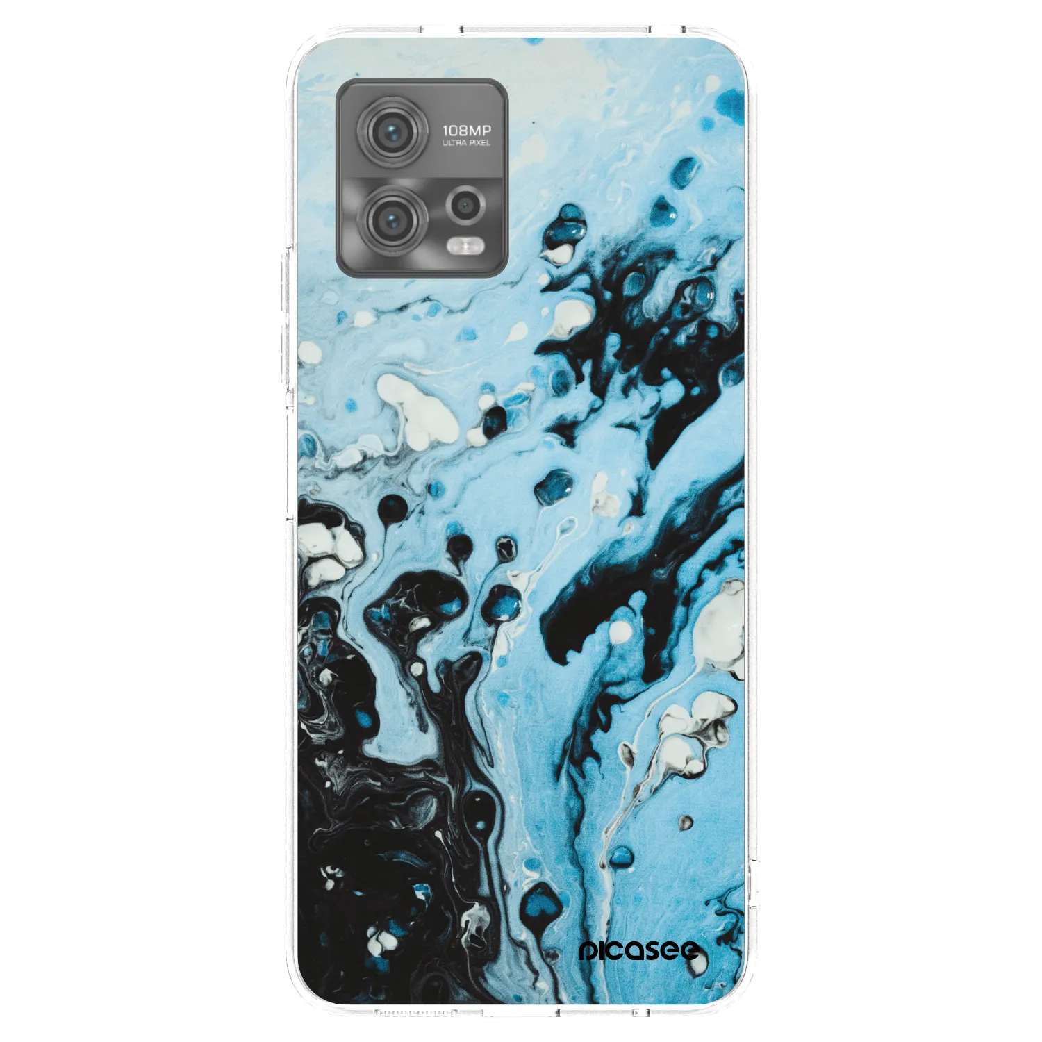 Picasee silikonski prozorni ovitek za Motorola Moto G72 - Organic blue
