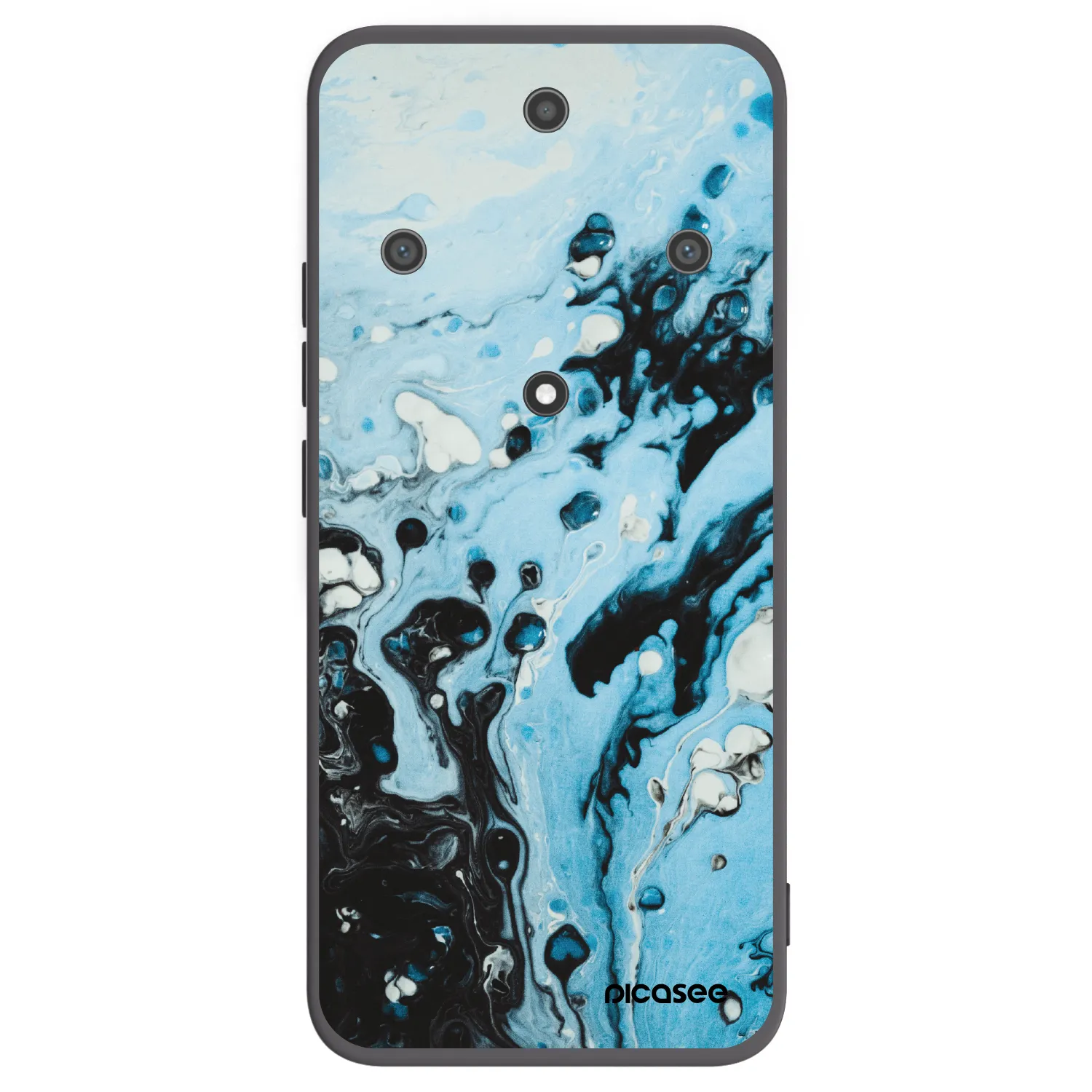 Picasee silikonski črni ovitek za Honor Magic5 Lite 5G - Organic blue