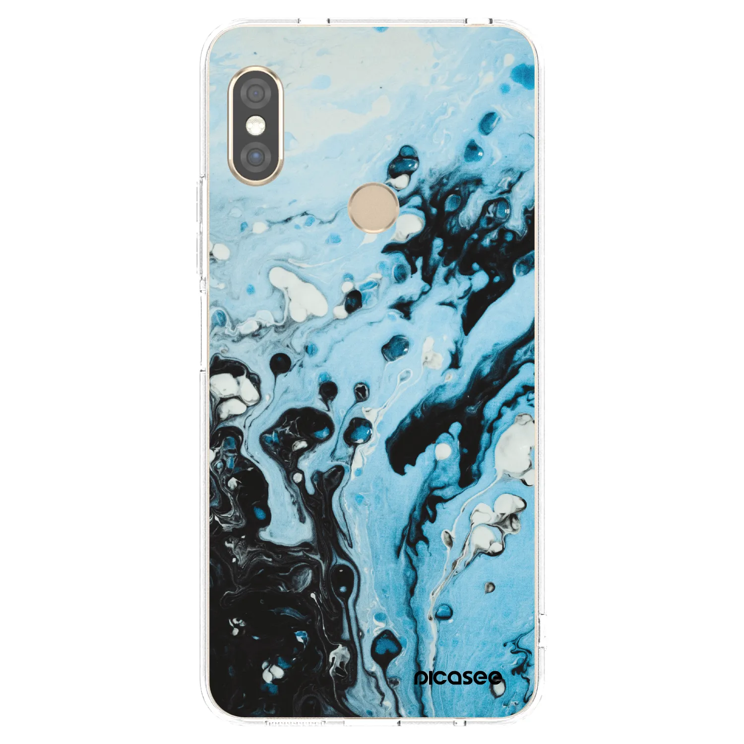 Picasee silikonski prozorni ovitek za Xiaomi Redmi Note 5 Global - Organic blue