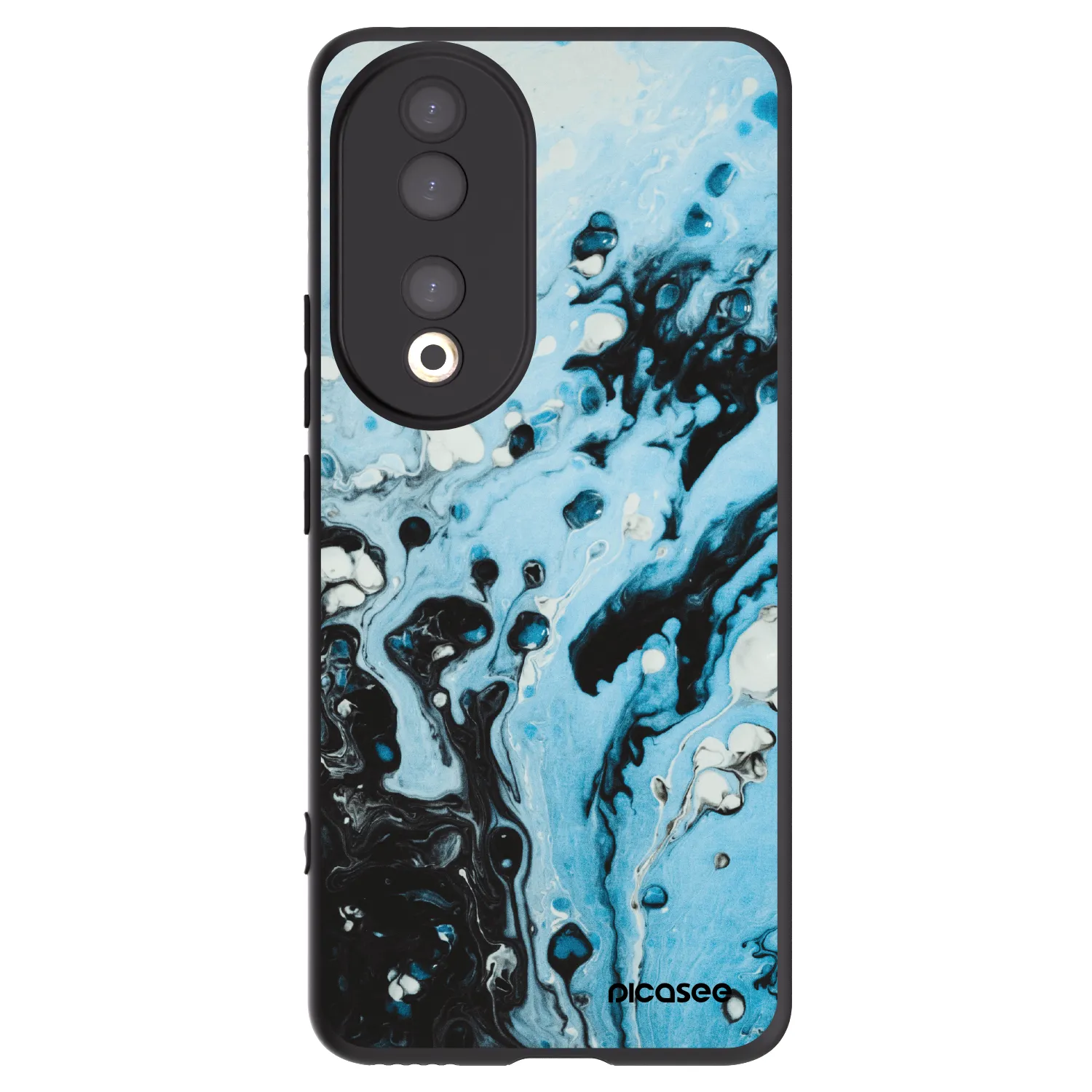 Picasee silikonski črni ovitek za Honor 90 5G - Organic blue