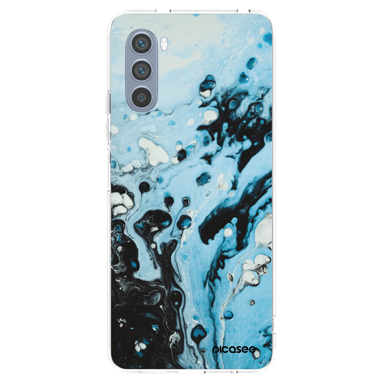 Picasee silikonski prozorni ovitek za Motorola Moto G62 - Organic blue