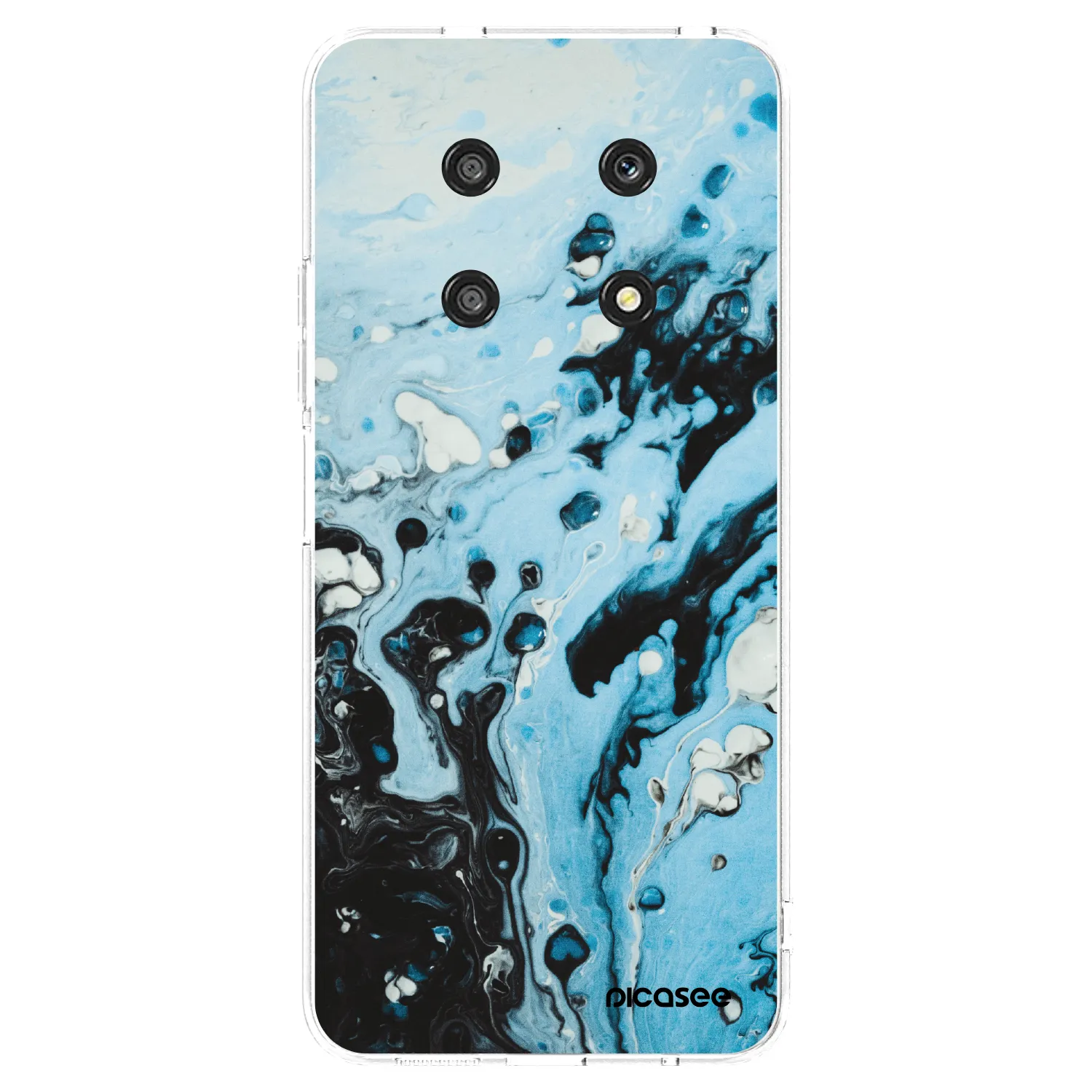 Picasee silikonski prozorni ovitek za Honor Magic4 Lite 5G - Organic blue