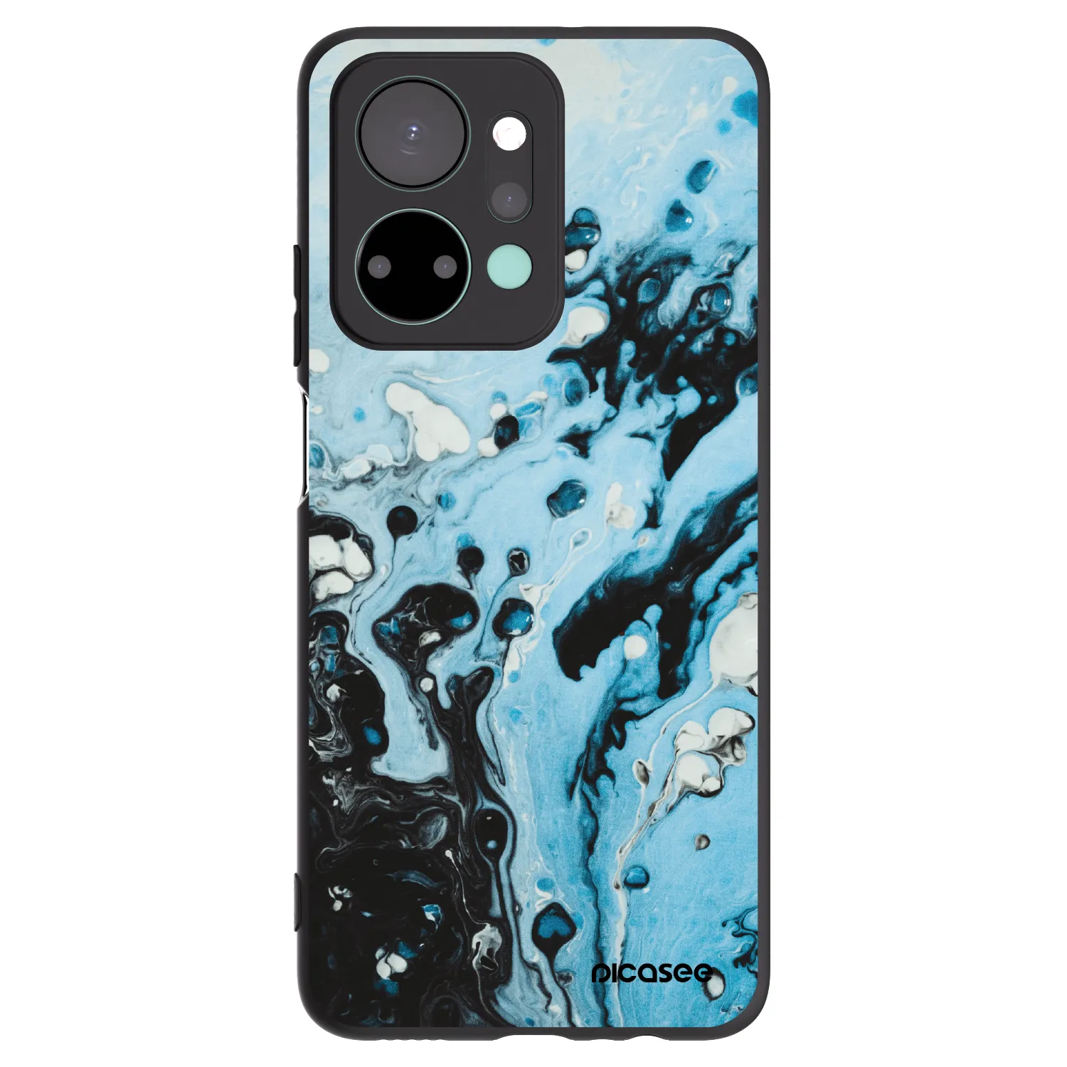 Picasee silikonski črni ovitek za Honor X7a - Organic blue