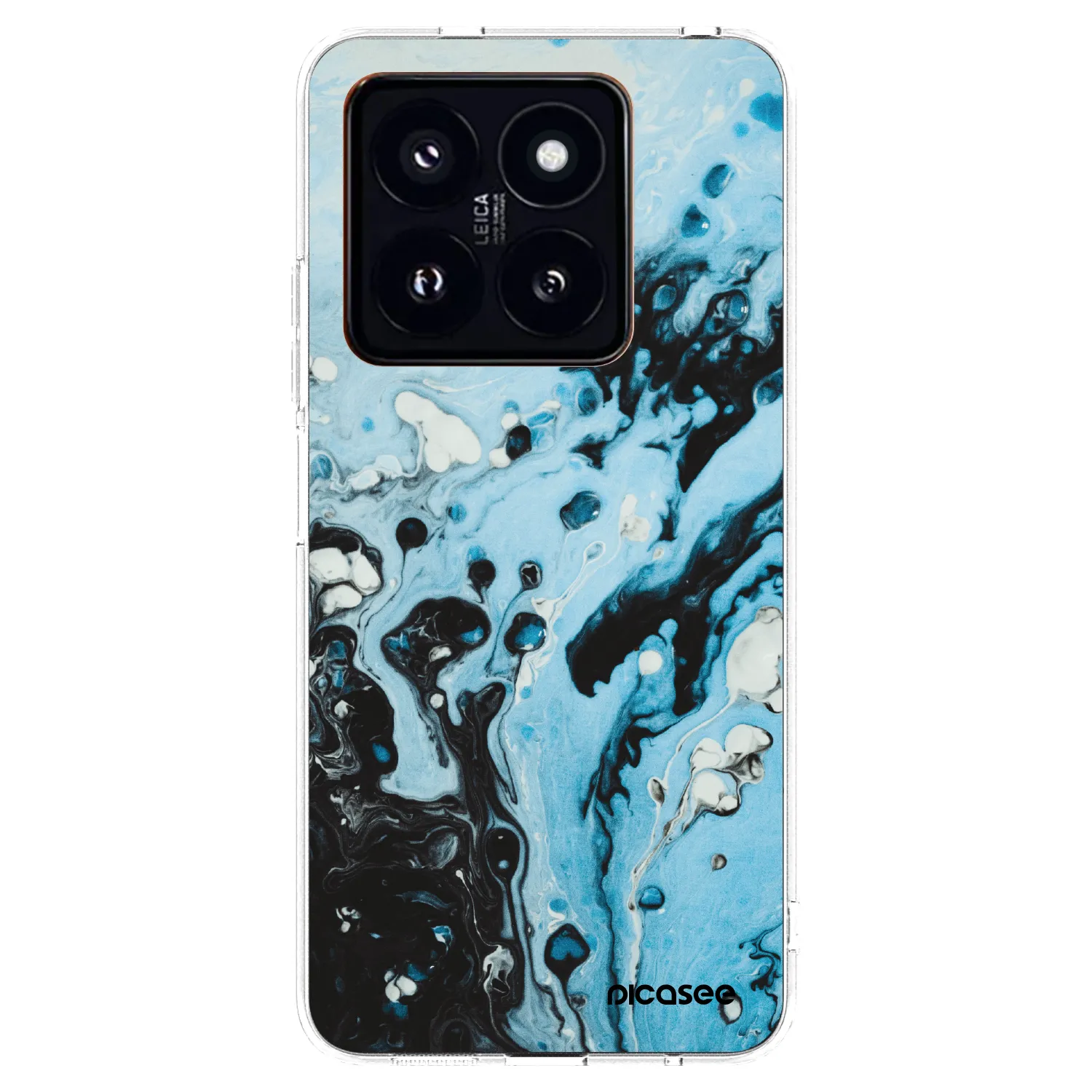 Picasee silikonski prozorni ovitek za Xiaomi 14 Pro - Organic blue
