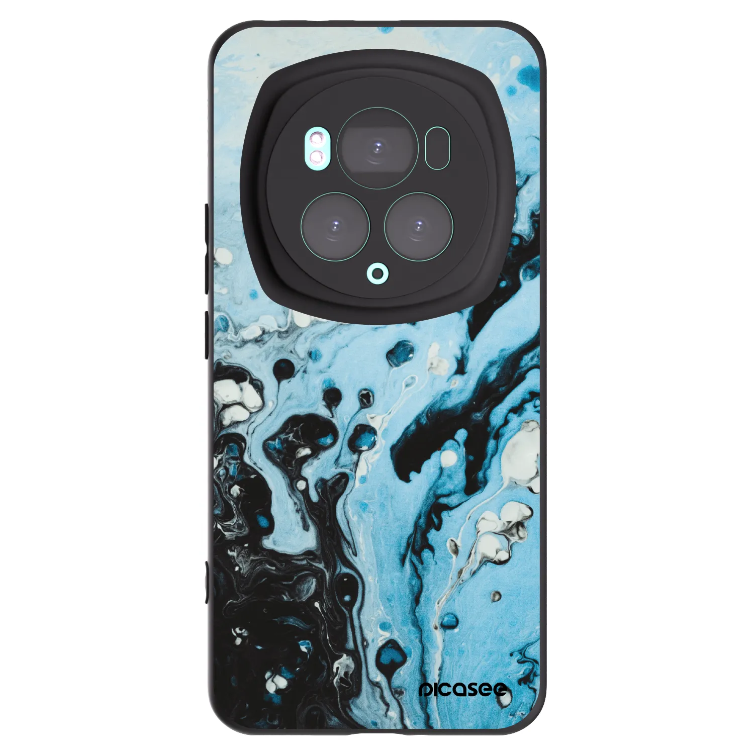 Picasee silikonski črni ovitek za Honor Magic6 Pro - Organic blue