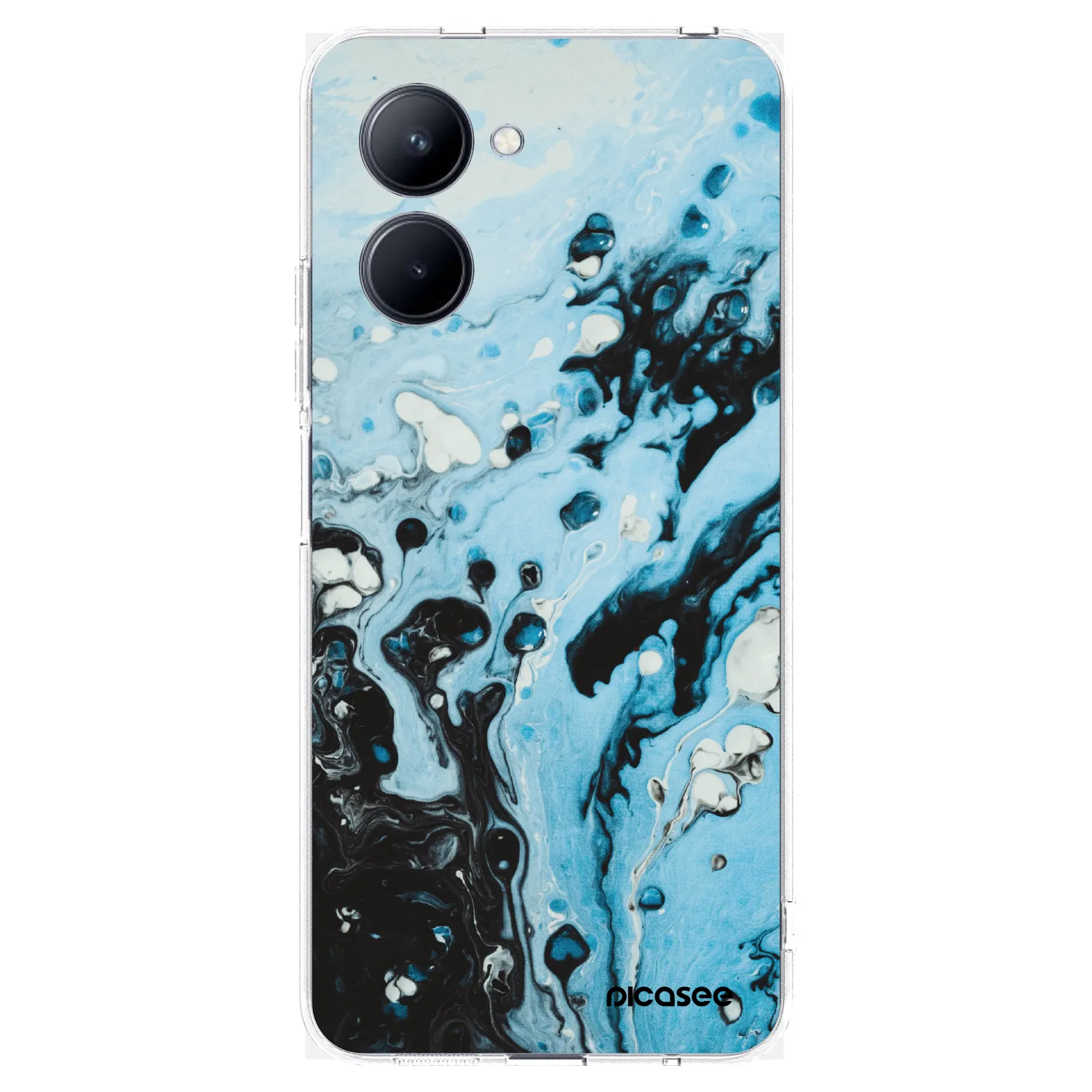 Picasee silikonski prozorni ovitek za Realme C33 (2023) - Organic blue