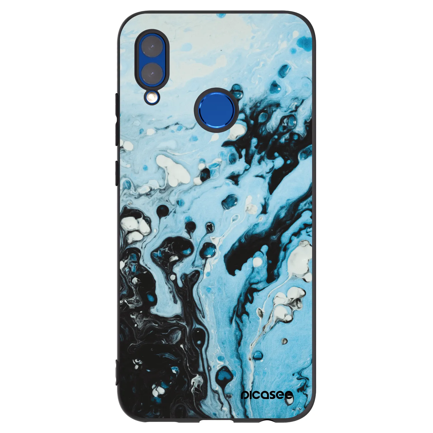 Picasee silikonski črni ovitek za Huawei P Smart 2019 - Organic blue