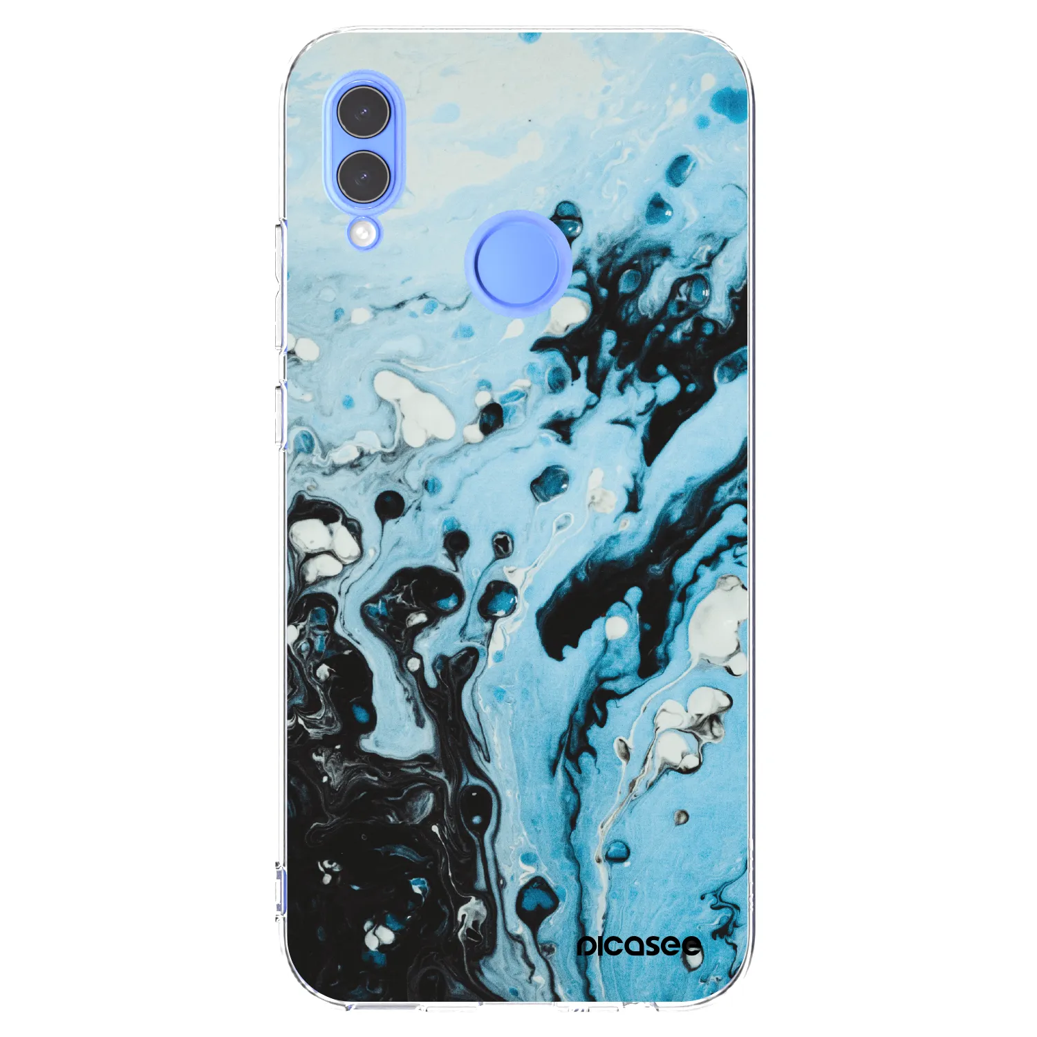 Picasee silikonski prozorni ovitek za Huawei P Smart 2019 - Organic blue