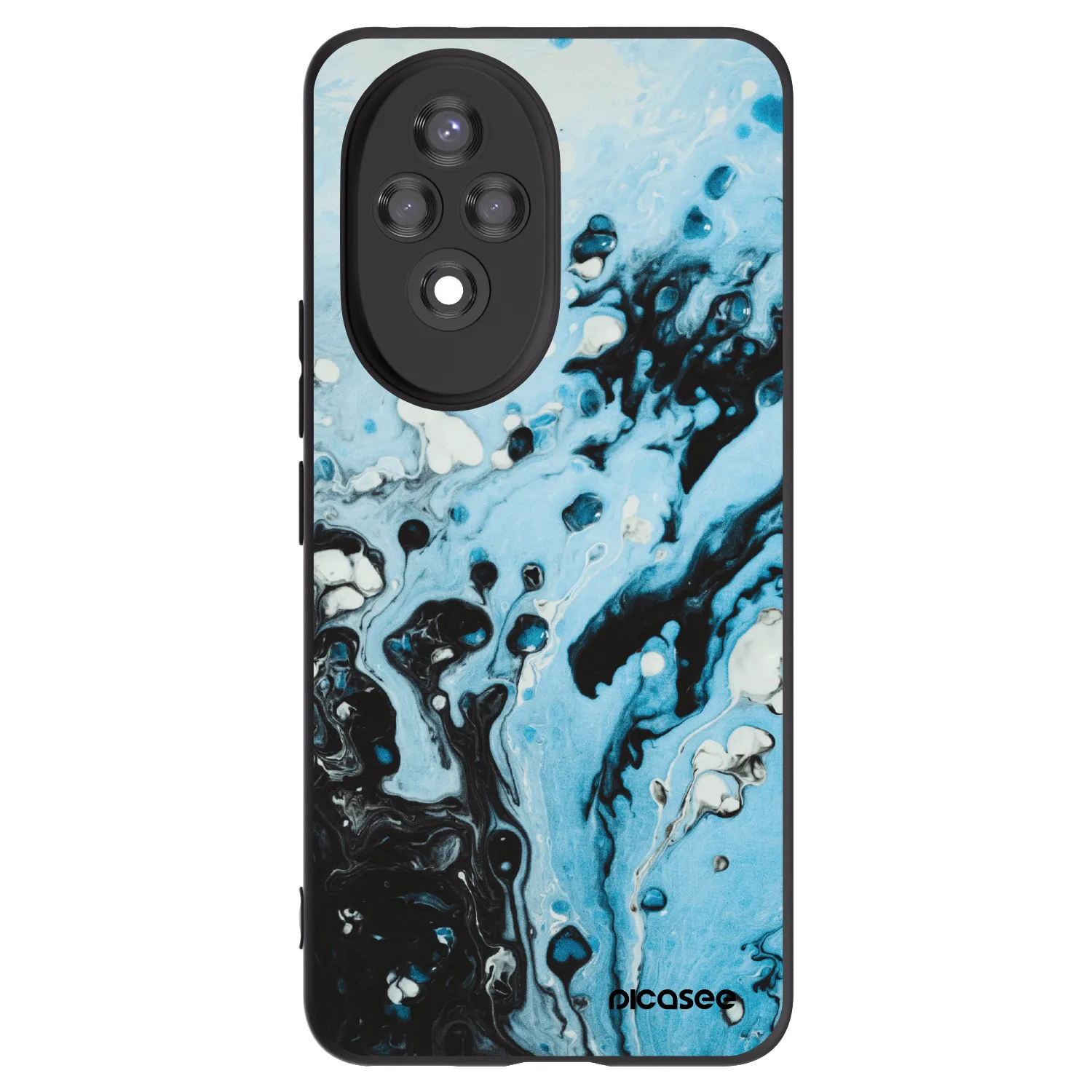 Picasee silikonski črni ovitek za Honor 200 Pro 5G - Organic blue