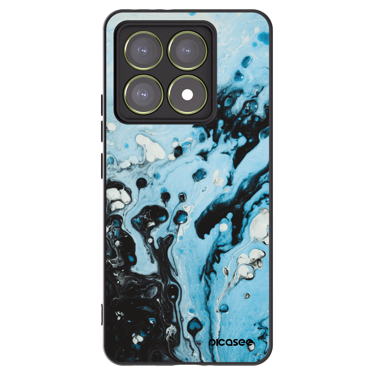 Picasee silikonski črni ovitek za Xiaomi 14T - Organic blue