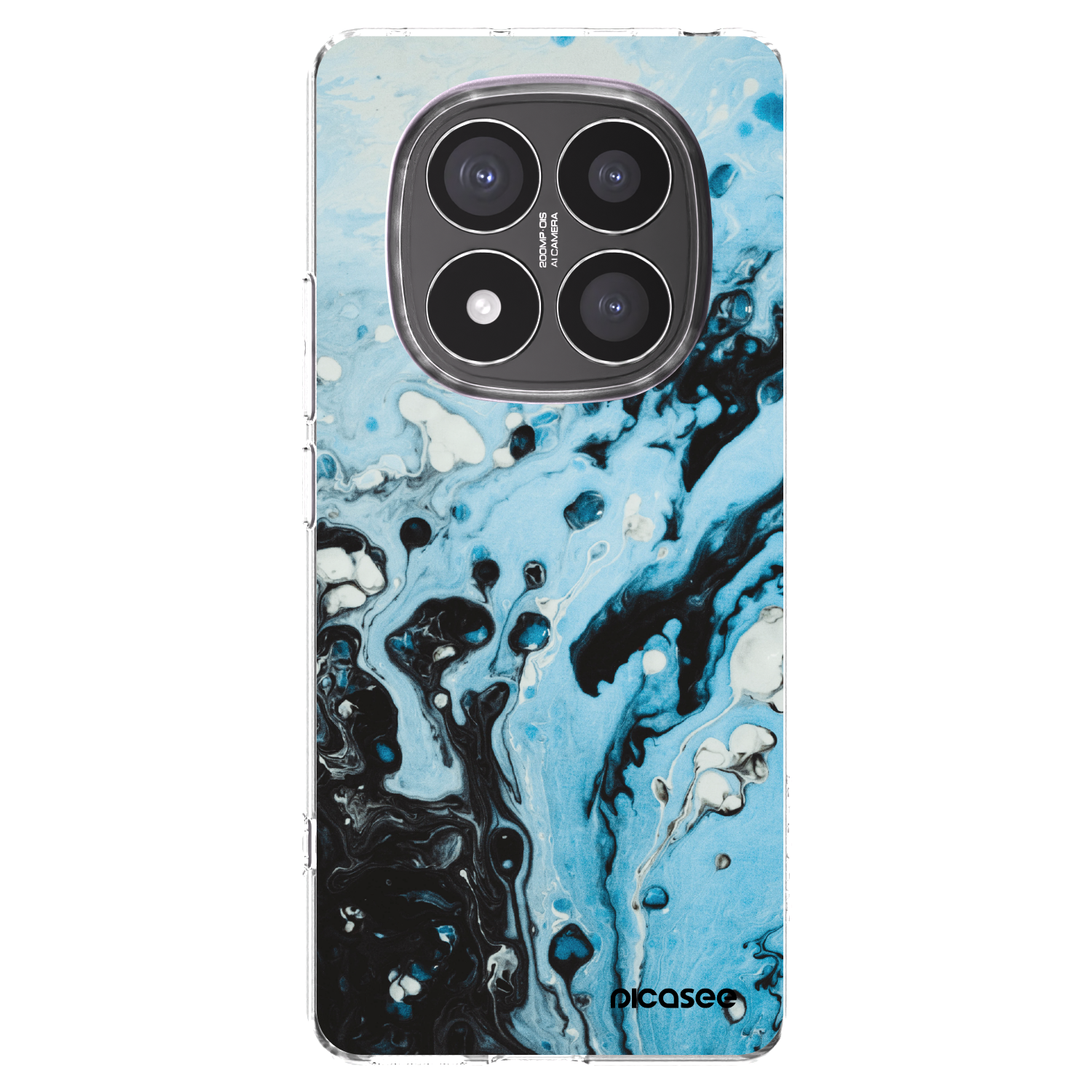 Picasee silikonski prozorni ovitek za Xiaomi Redmi Note 14 Pro+ 5G - Organic blue