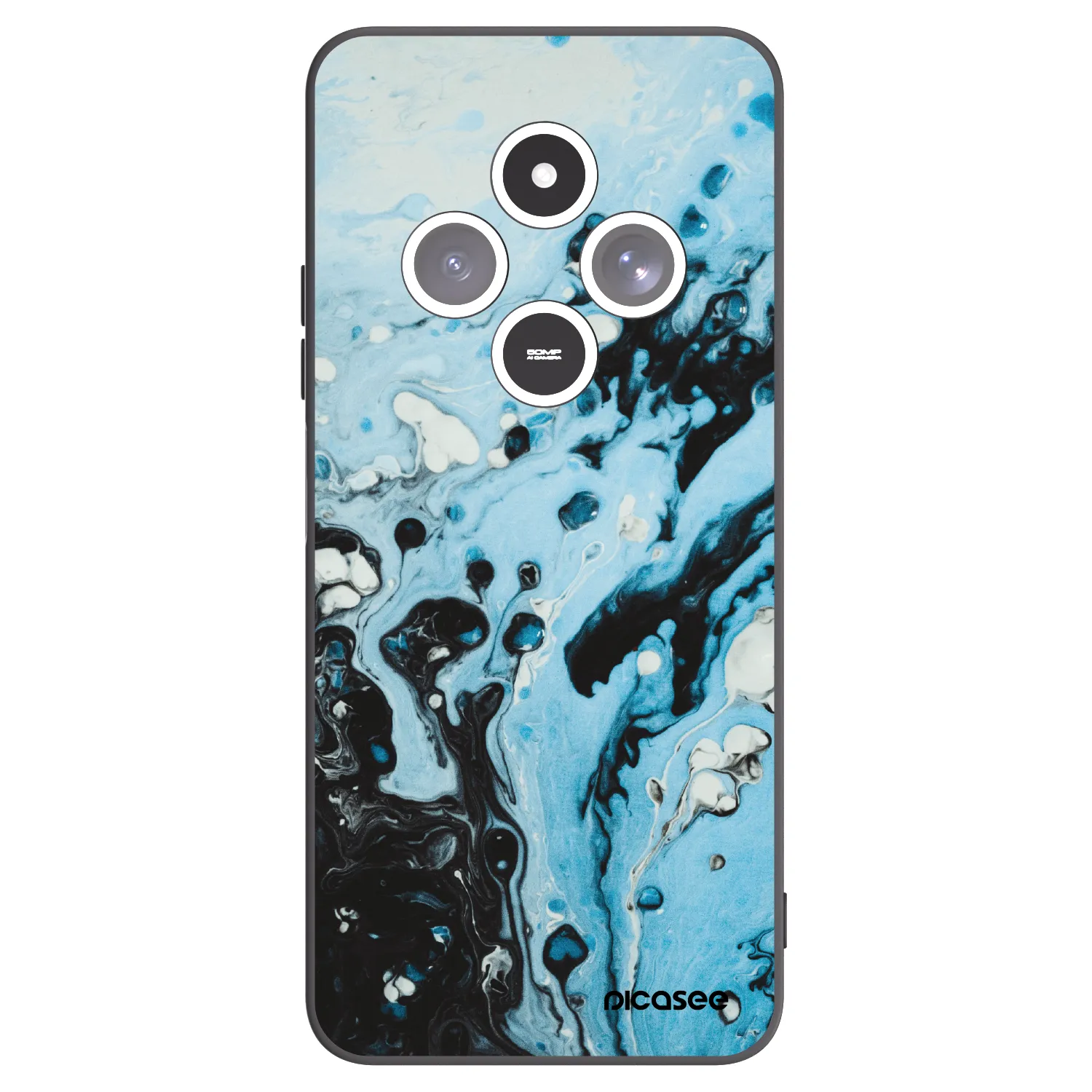Picasee silikonski črni ovitek za Xiaomi Redmi 14C - Organic blue