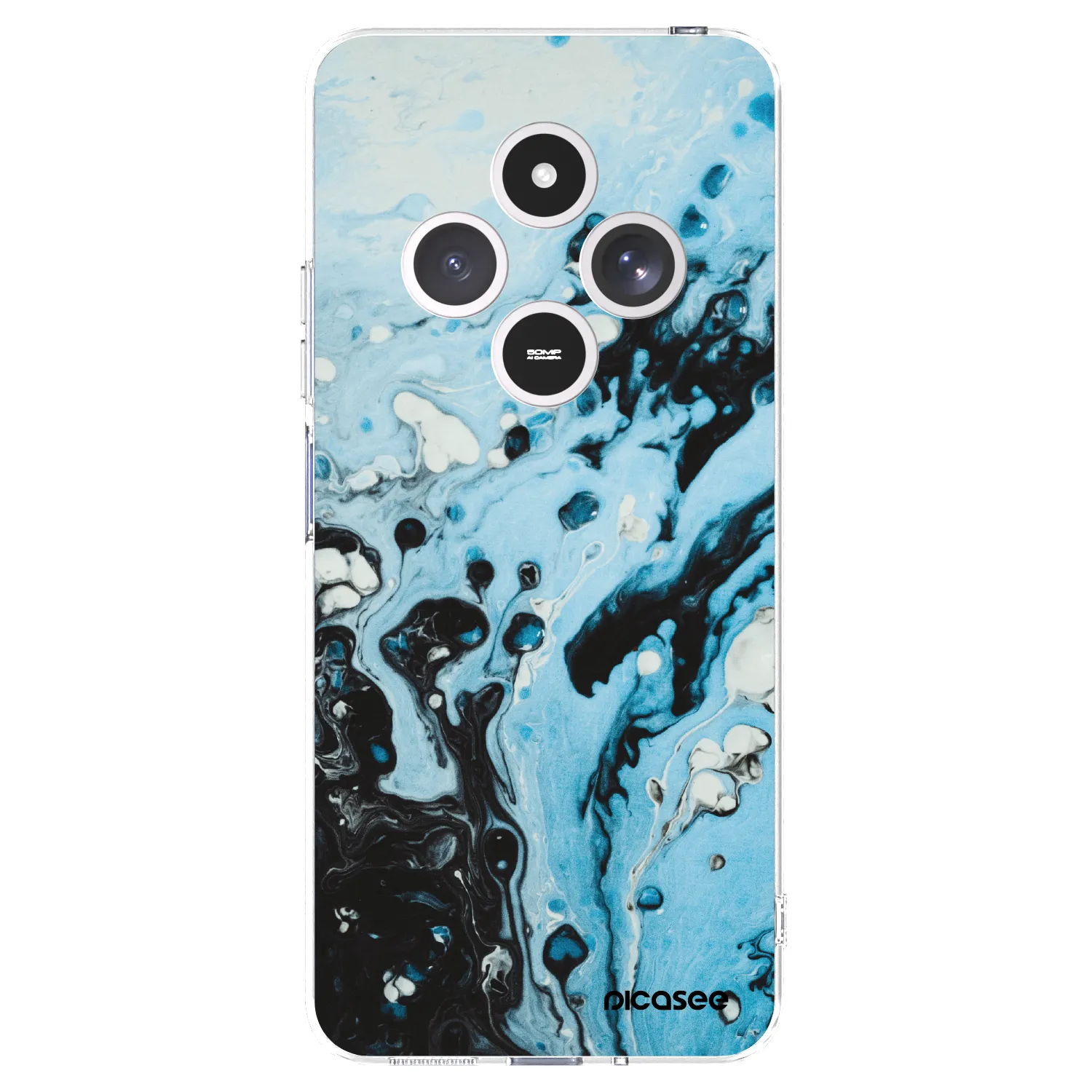 Picasee silikonski prozorni ovitek za Xiaomi Redmi 14C - Organic blue
