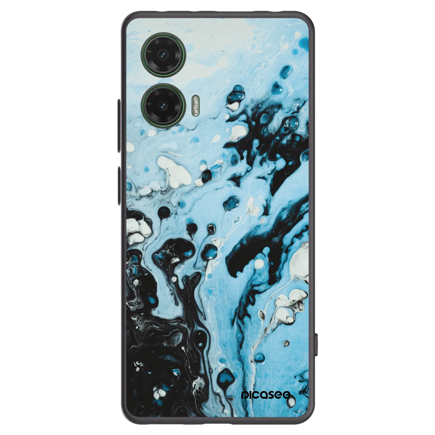 Picasee silikonski črni ovitek za Motorola Moto G35 5G - Organic blue