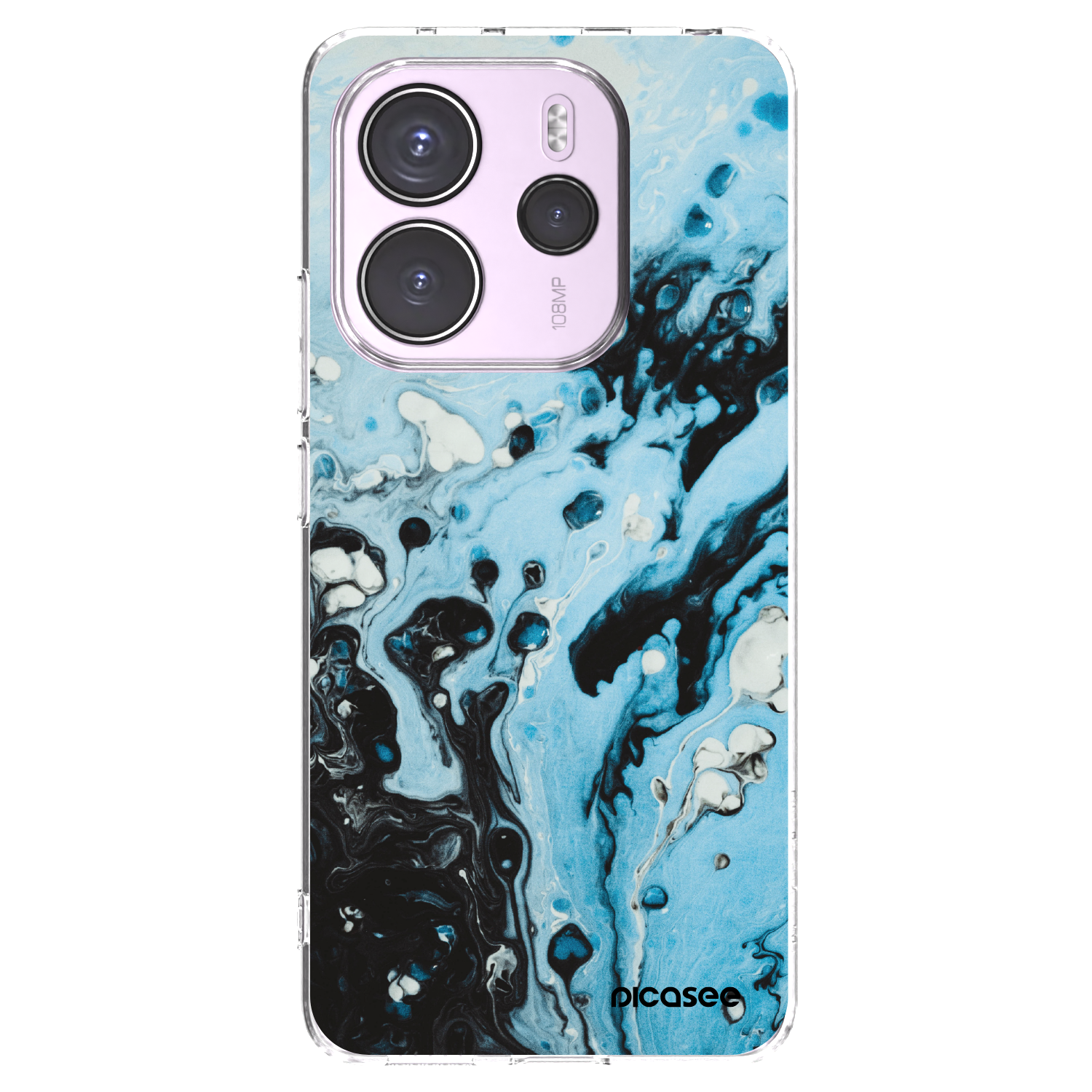 Picasee silikonski prozorni ovitek za Xiaomi Redmi Note 14 4G - Organic blue