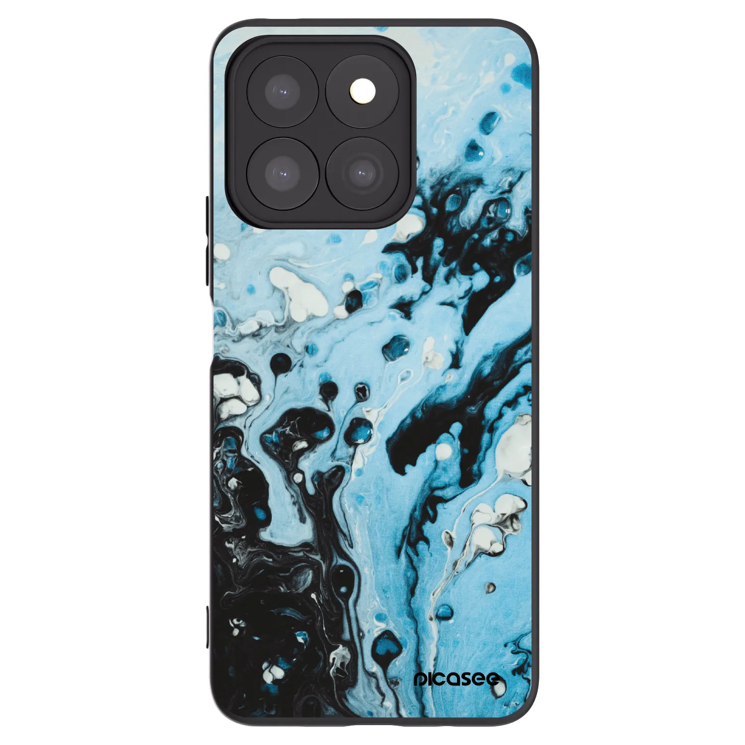 Picasee silikonski črni ovitek za Honor X8c - Organic blue