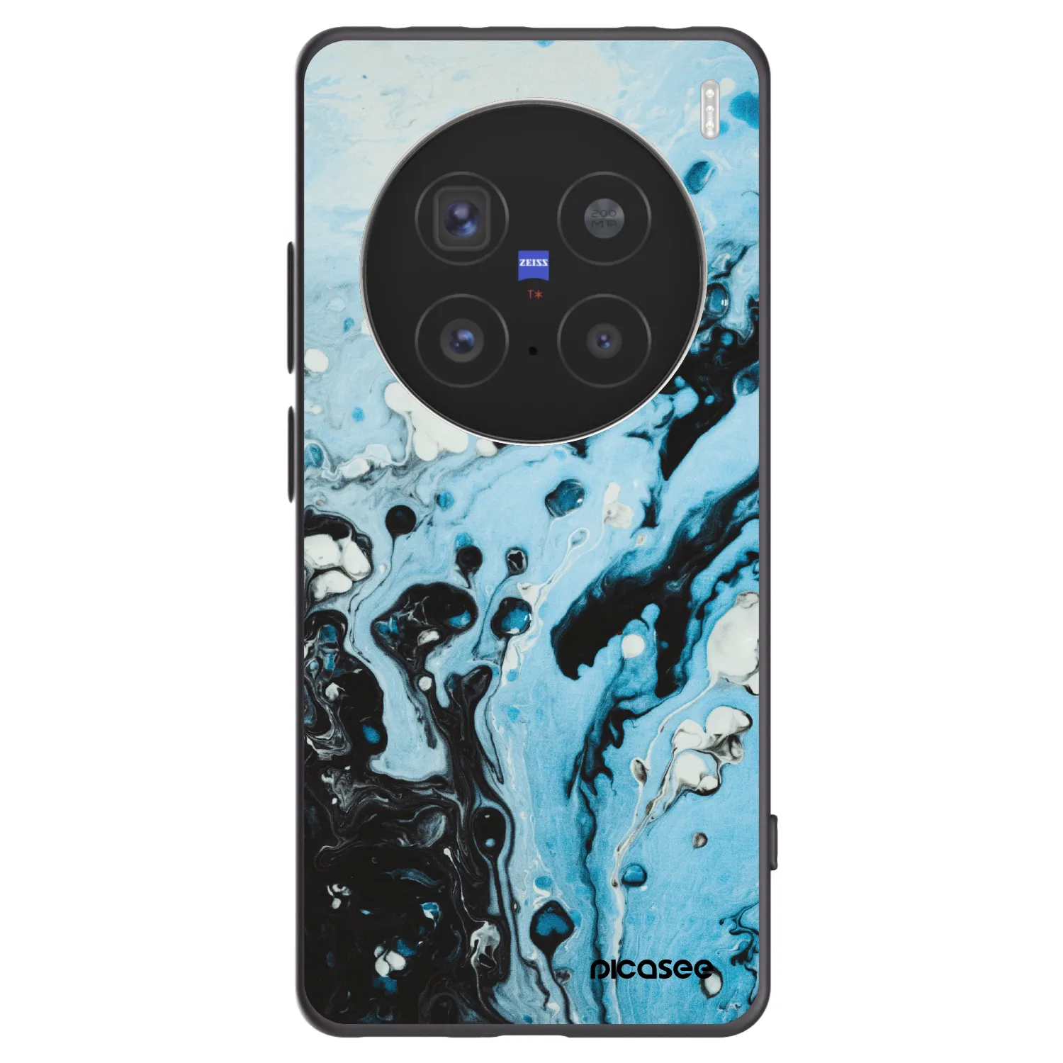 Picasee silikonski črni ovitek za Vivo X200 Pro - Organic blue